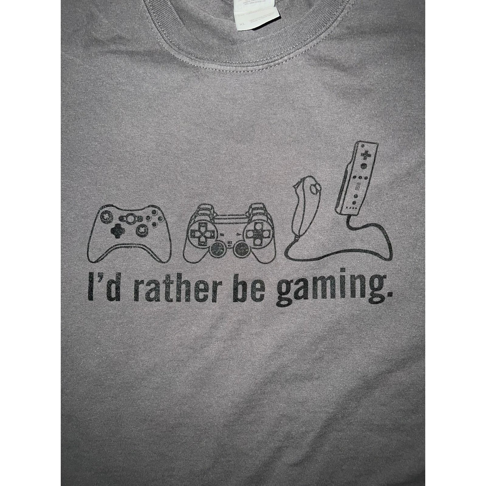 Gildan I’d Rather Be Gaming Xbox PlayStation Wii Controls Size US XL / EU 56 / 4 - 11 Thumbnail