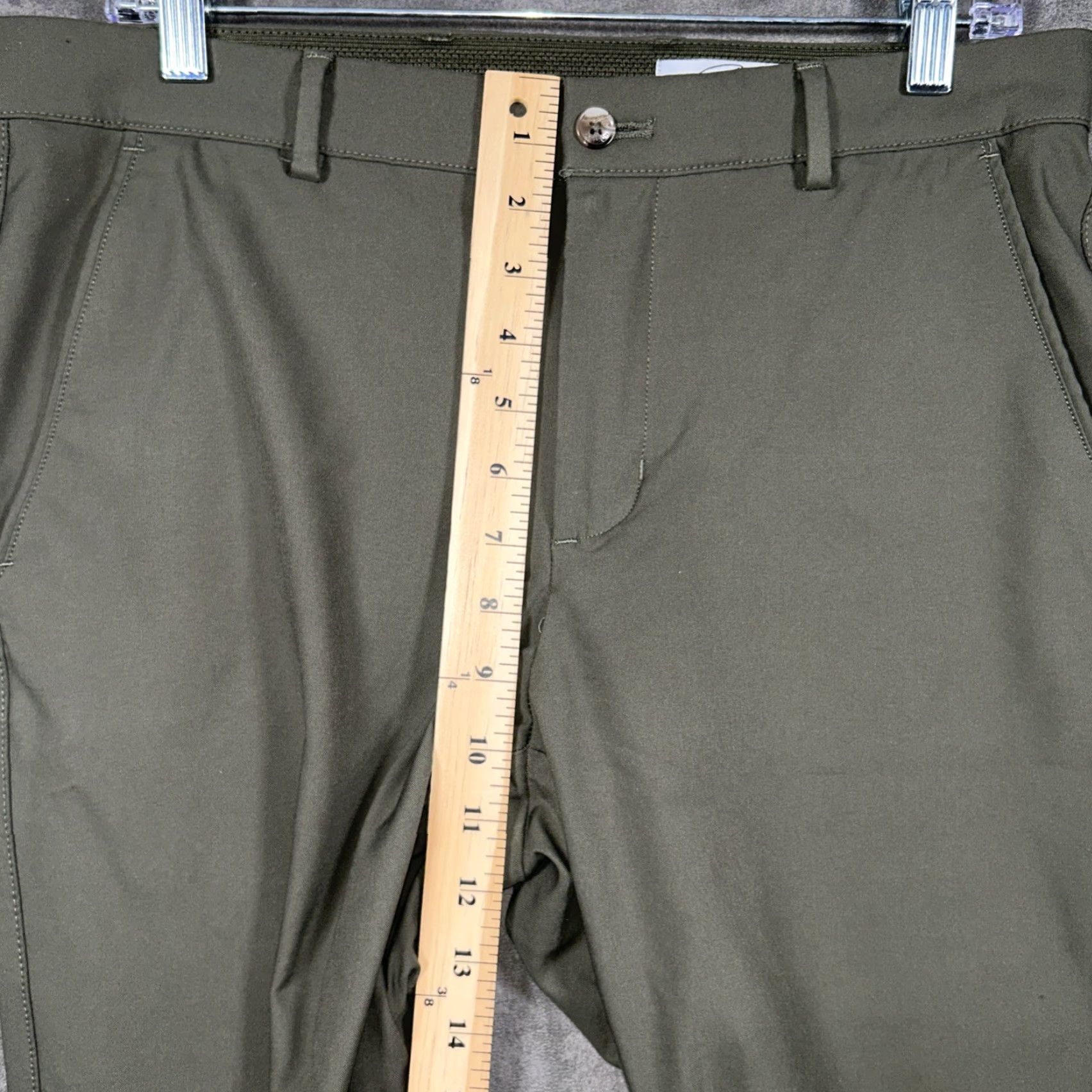 Olive Greg Norman Mens Performance Classic Pants Olive Green 32x30 Slash Pockets Size US 32 / EU 48 - 5 Thumbnail
