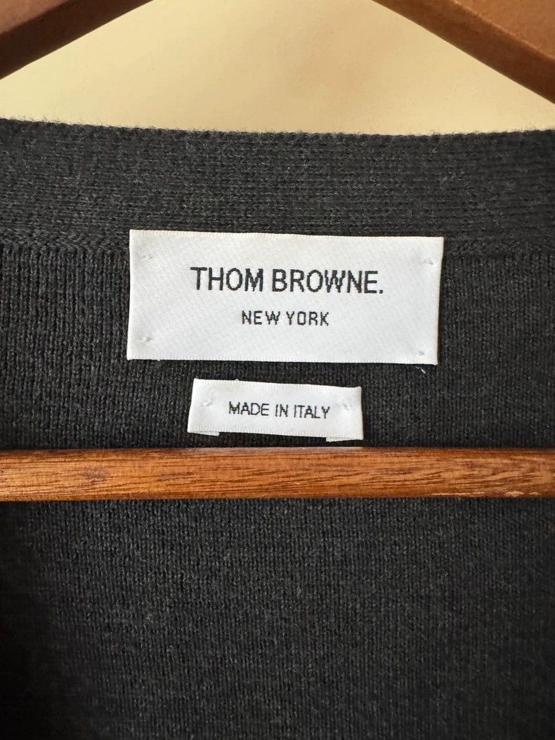 Thom Browne Thom Browne Gray cotton cardigan Size US L / EU 52-54 / 3 - 4 Thumbnail