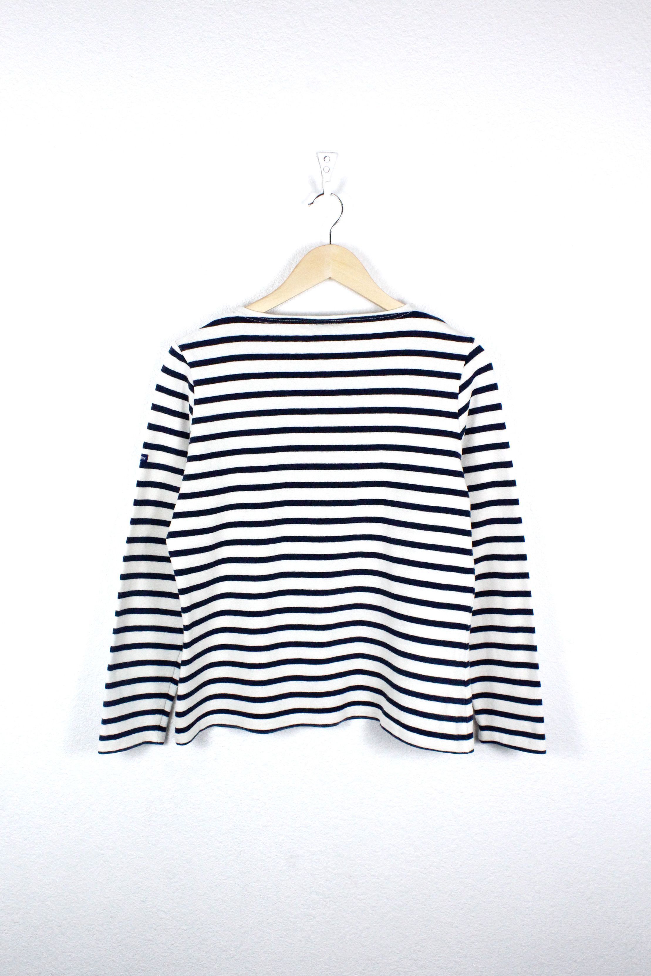 Saint James Womens Saint James L'Atelier Striped Breton LS T-shirt 90s Size L / US 10 / IT 46 - 4 Thumbnail