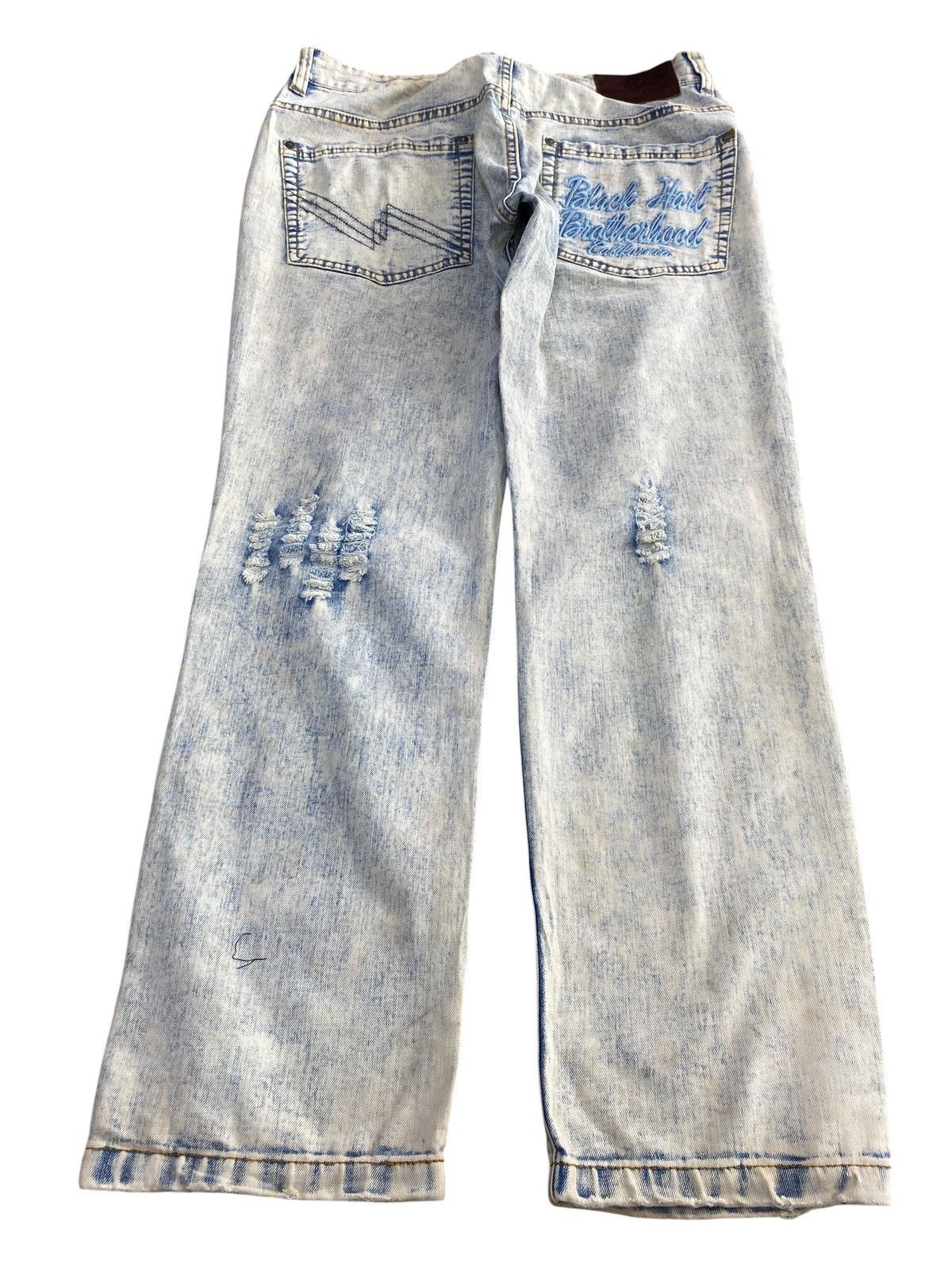 Japanese Brand M.C.D Brand Light Acid Wash Style Distressed Jeans Size US 32 / EU 48 - 3 Thumbnail