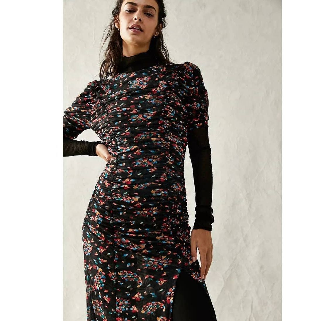 Free People Free People Briella Midi Dress $168 SMALL Twilight Combo |  Grailed