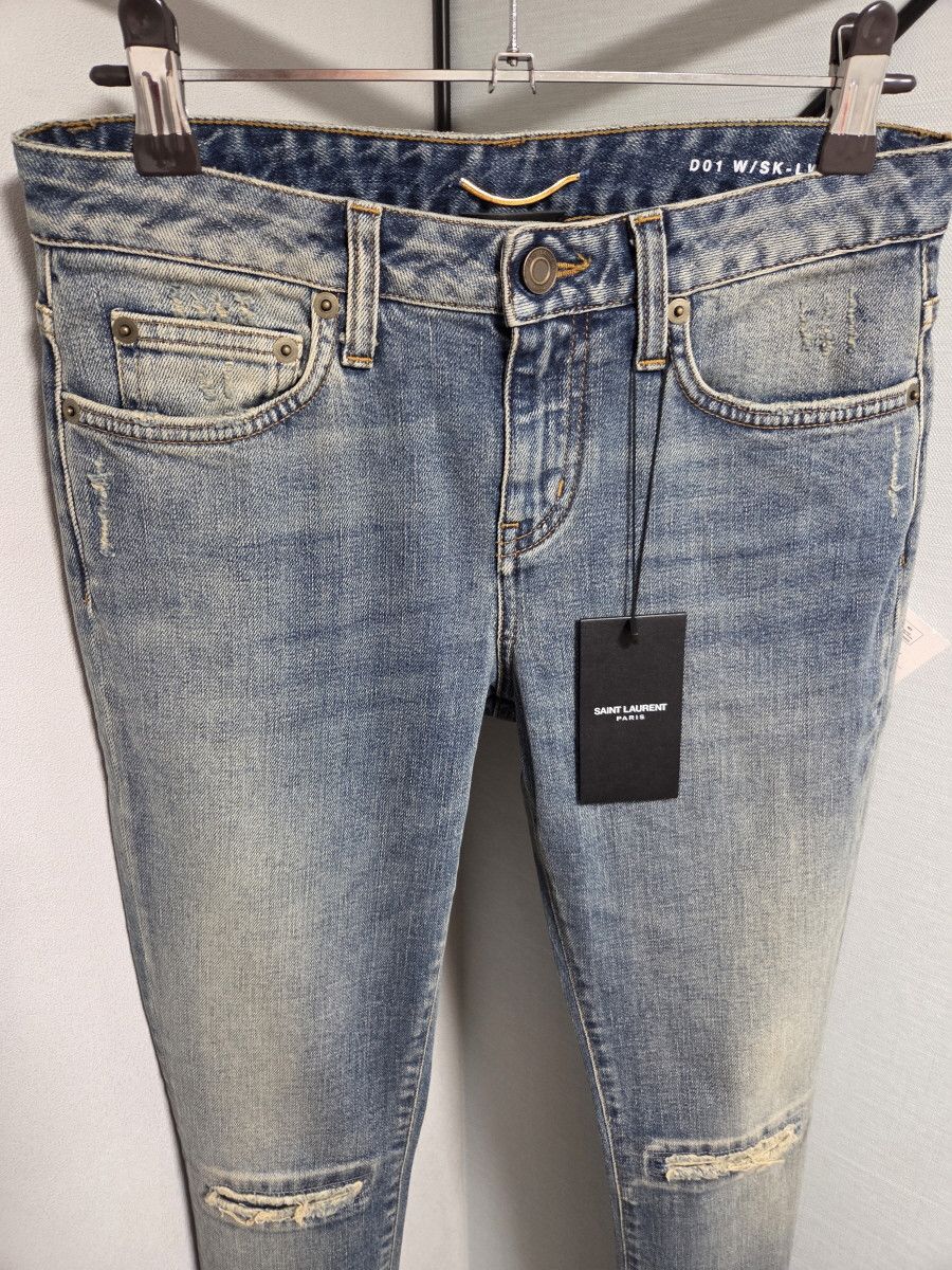 Saint Laurent Paris Saint Laurent Knee Distressed denim Size 27" / US 4 / IT 40 - 2 Thumbnail
