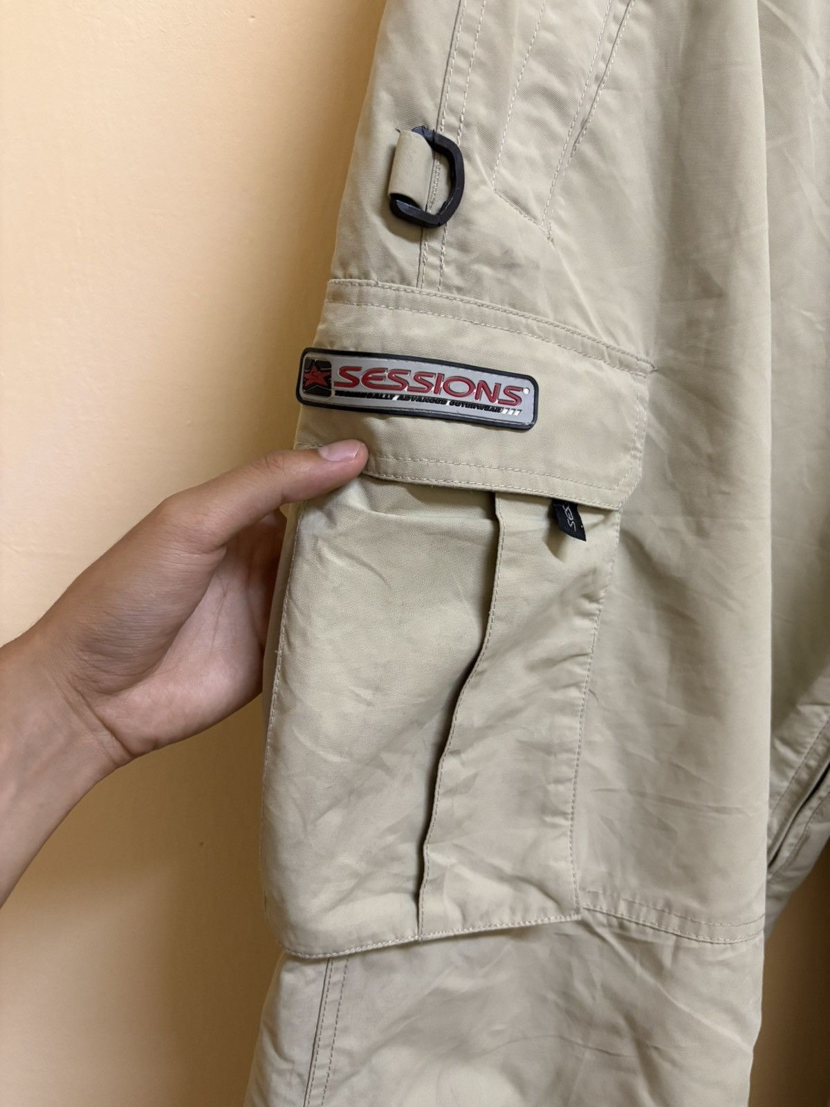 Sessions × Vintage Vintage 90s Sessions Skateboard Baggy Cargo Parachute Pants Size US 34 / EU 50 - 5 Thumbnail