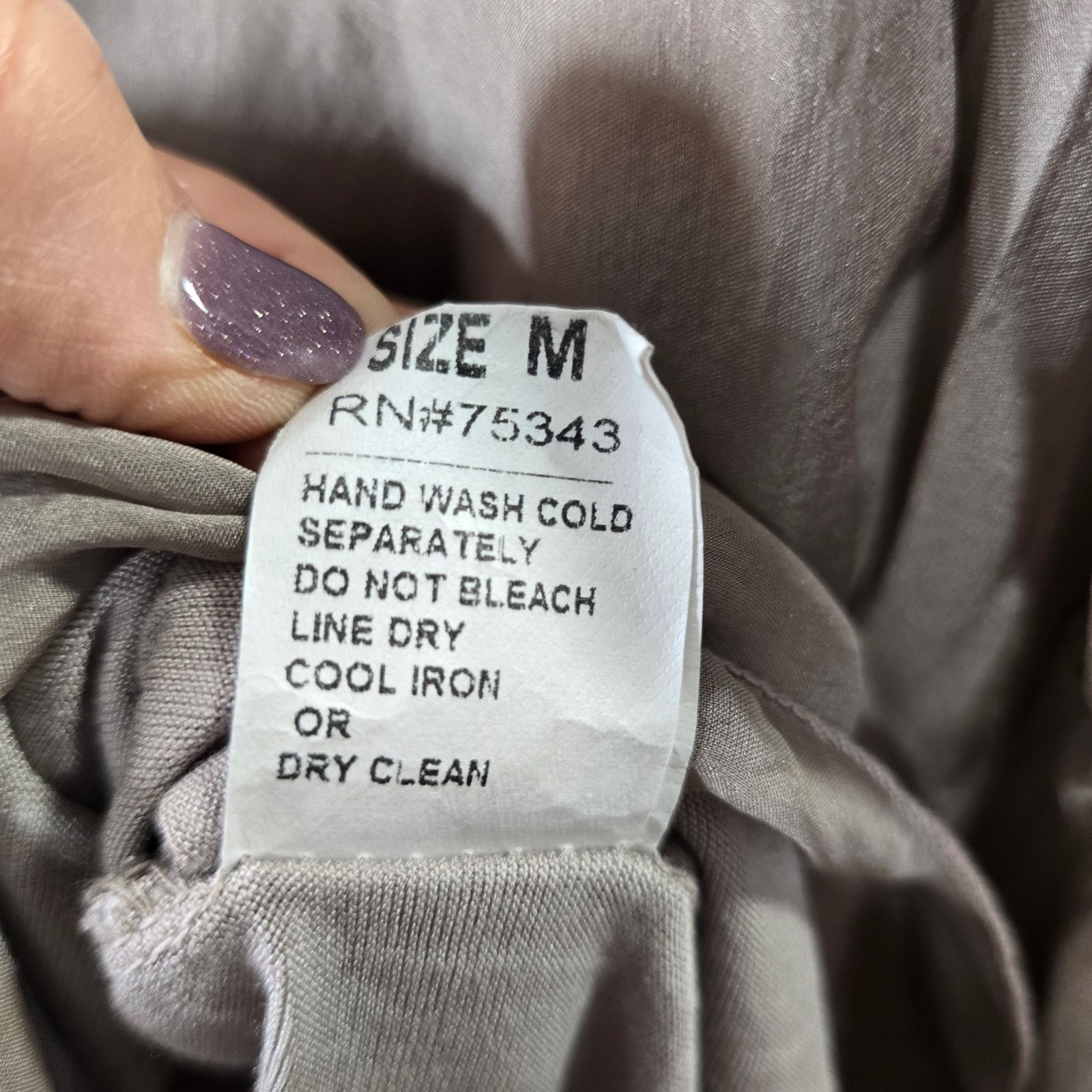 Other Giulia Italian Silk Beige Taupe Tie Front Boho Top Medium Size M / US 6-8 / IT 42-44 - 6 Thumbnail