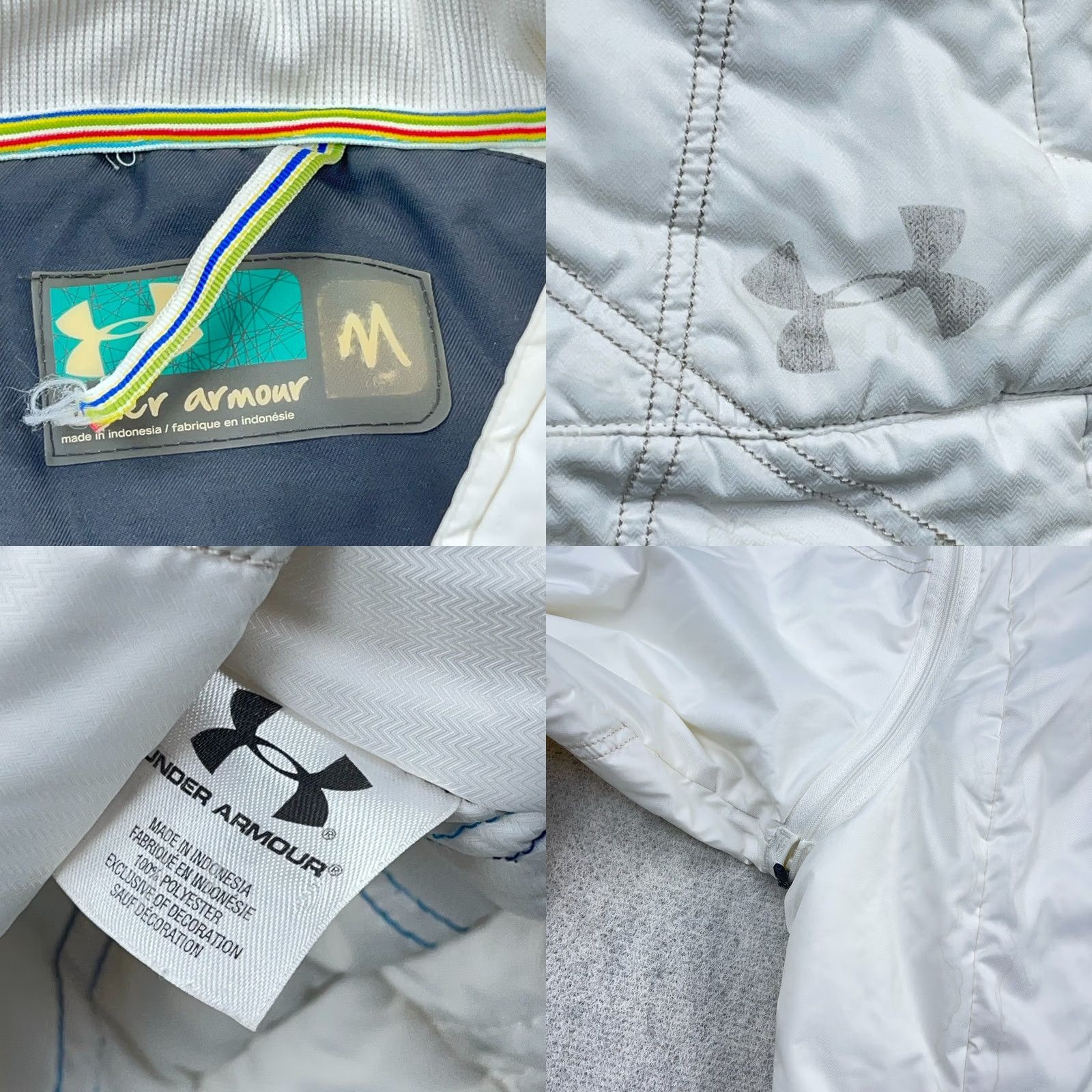 Under Armour Under Armour Puffer Jacket Women M White Convertible Vest Sleeveless Zip Full Zip Packable Embroidered Logo 90s Outdoor Classic Mens Womens Girls Size M / US 6-8 / IT 42-44 - 8 Thumbnail