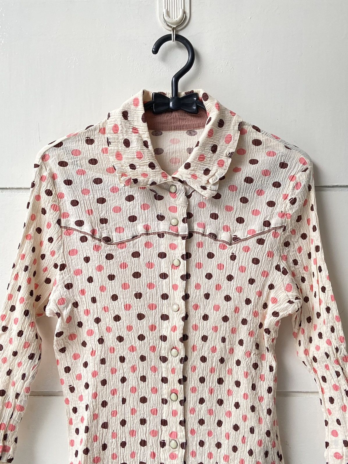 Issey Miyake × Tsumori Chisato TSUMORI CHISATO Polkadot Wrinkle Shirt Size XXS / US 00 / IT 34 - 15 Thumbnail
