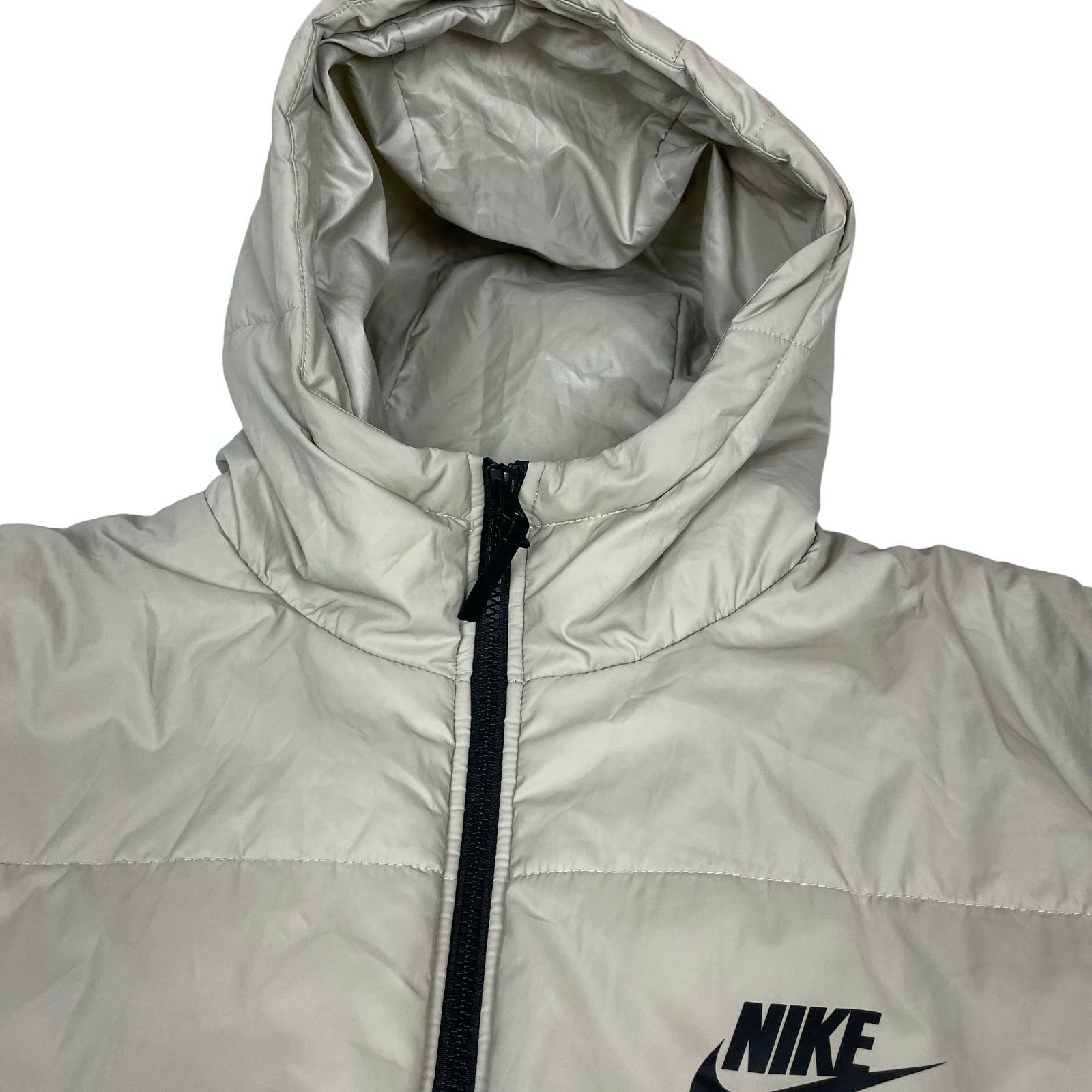 Nike Nike Women Beige Long Sleeve Full Zip Hooded Puffer Jacket M Size M / US 6-8 / IT 42-44 - 5 Thumbnail