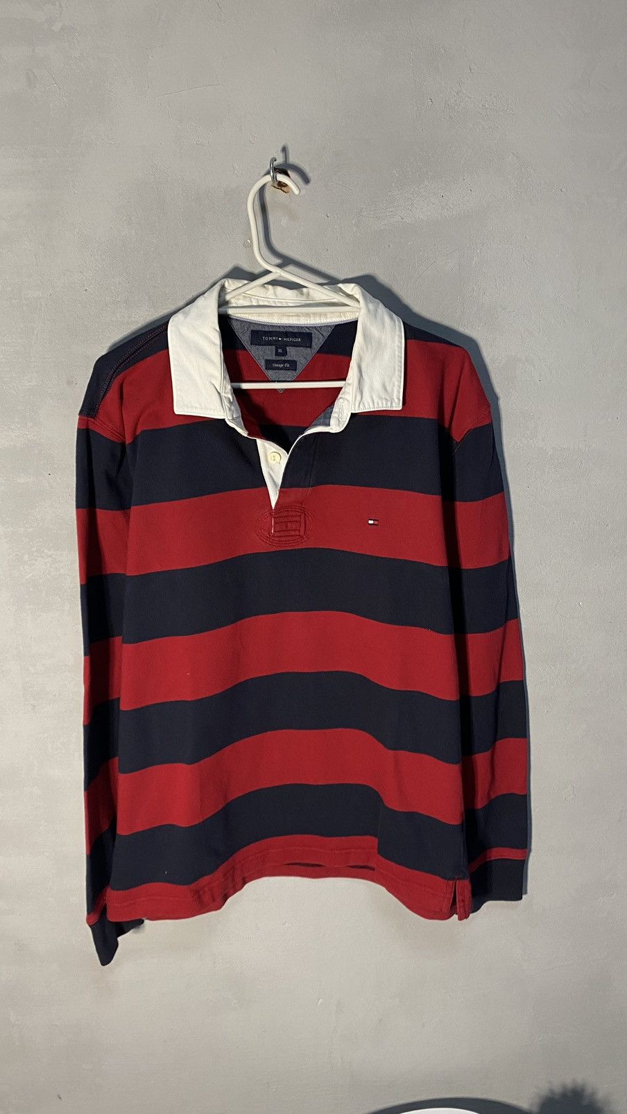 Vintage Tommy Hilfiger striped rugby shirt