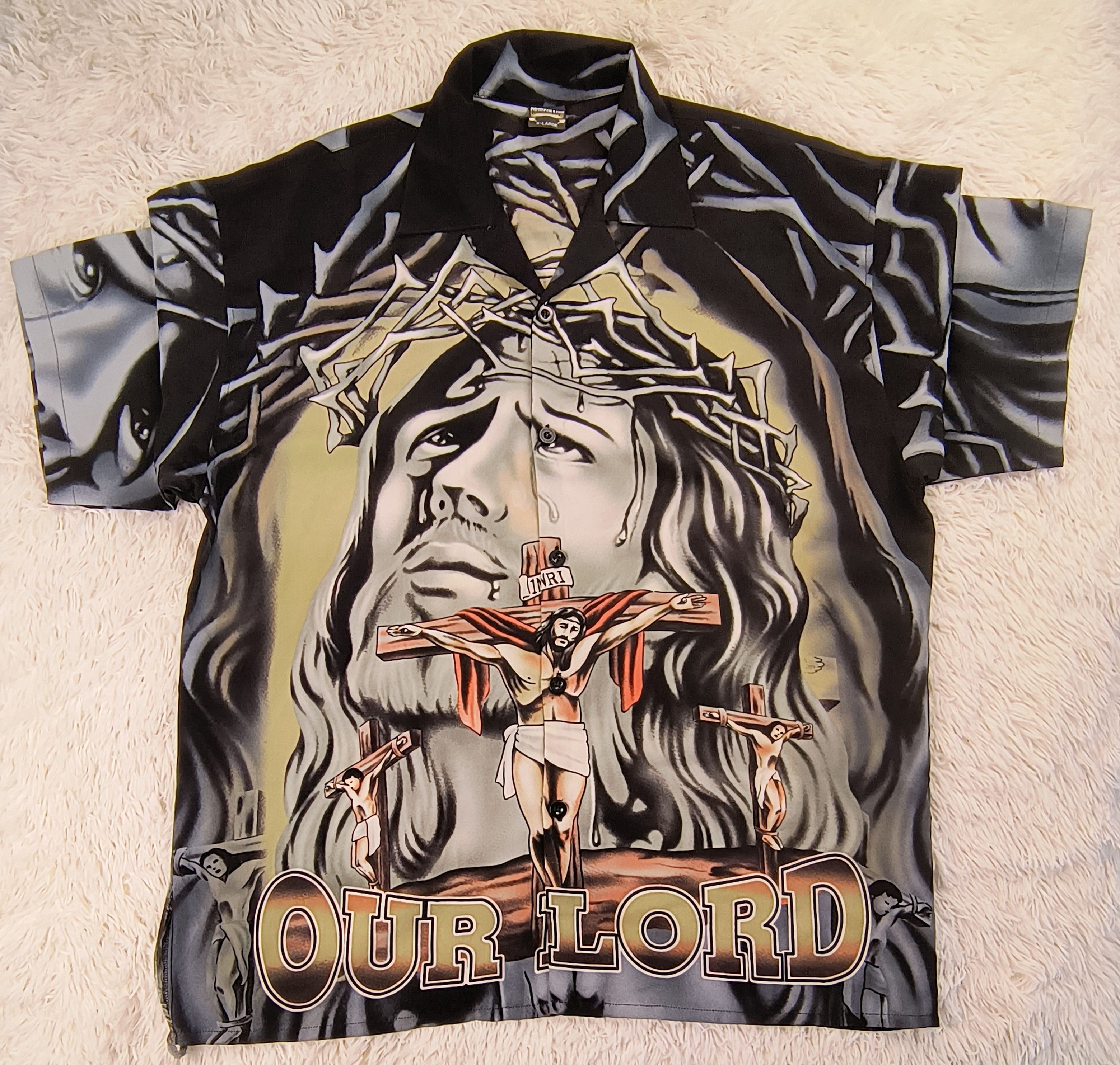 Vintage Vintage Y2K our lord Jesus Christ shirt Size US XL / EU 56 / 4 - 2 Thumbnail