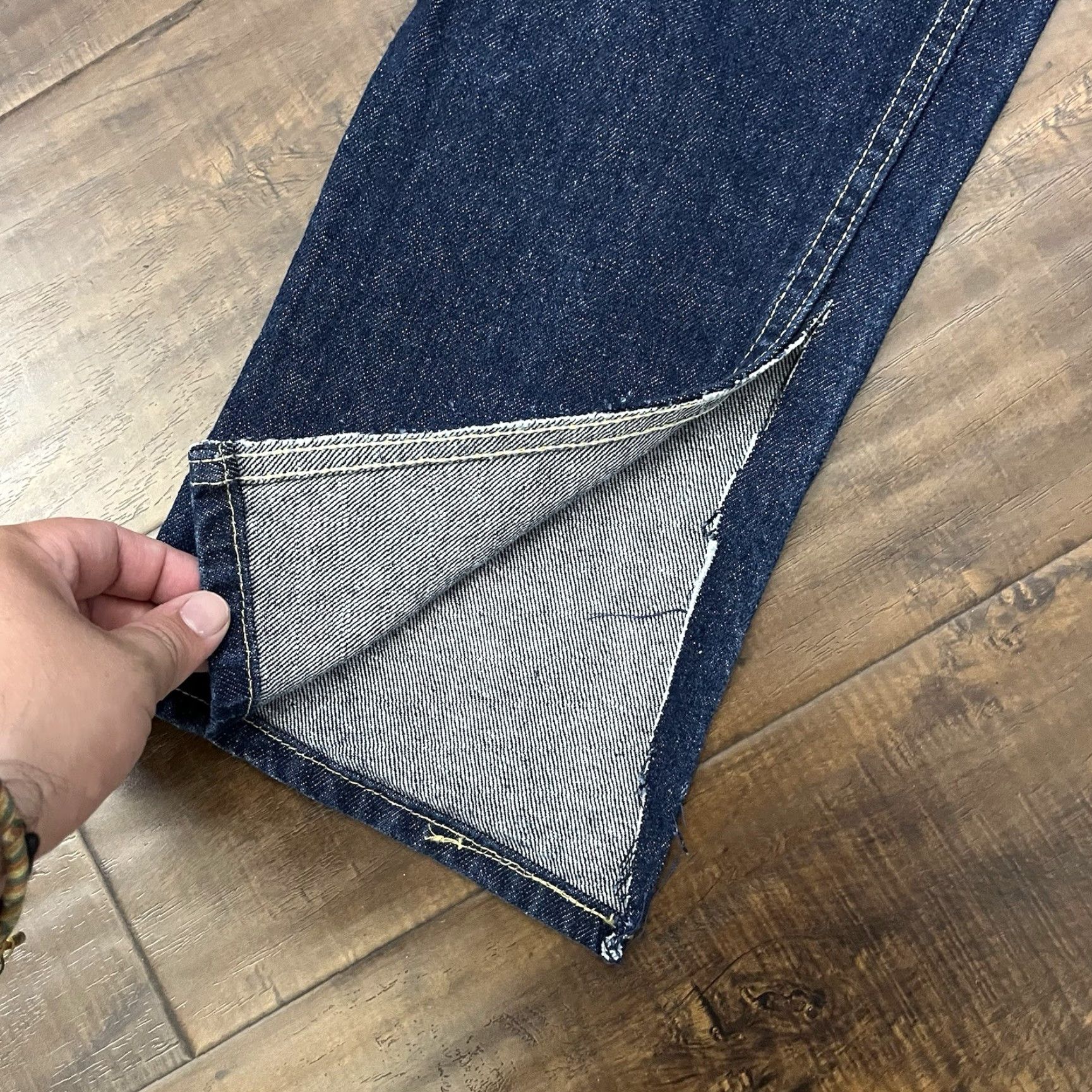 Denime VINTAGE Levi's SilverTab Denim Jeans Womens Medium 30 In Waist 31 In Inseam 90s Dark Blue Straight 665 USA Size 32" / US 10 / IT 46 - 2 Thumbnail