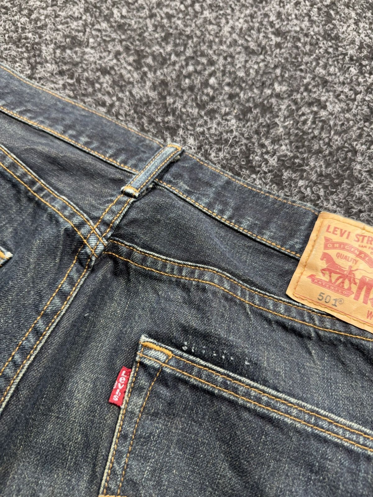 Levi's Levi’s 501 Original Straight Faded Denim Punk Retro Jeans Size US 34 / EU 50 - 18 Thumbnail