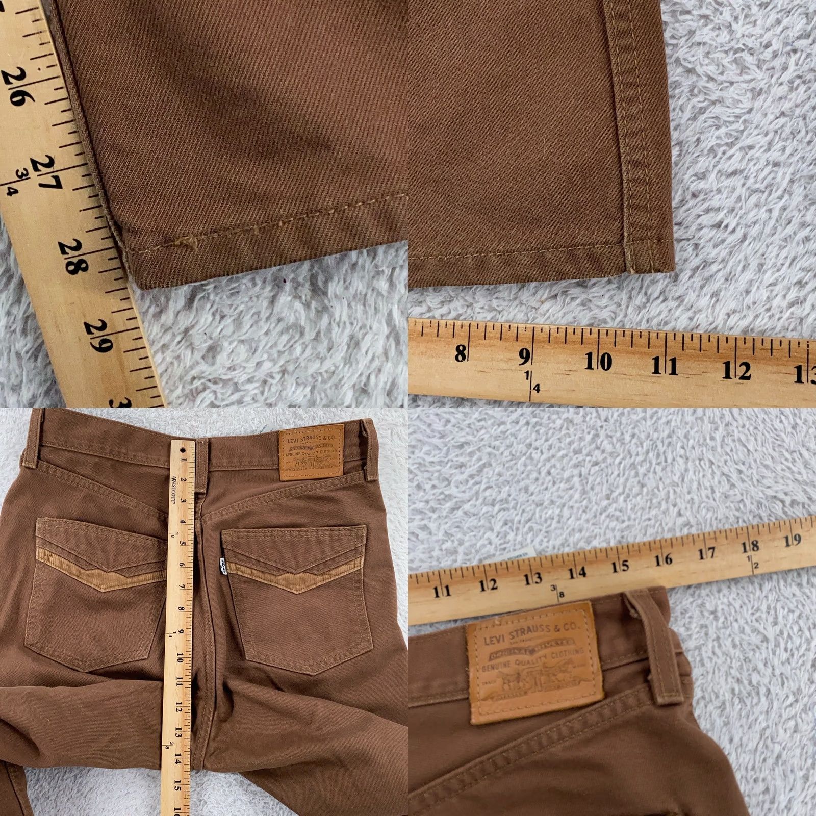Levi's Levi's 70s High Rise Flare Jeans Womens Brown Denim Corduroy Pocket 30x28 Size 30" / US 8 / IT 44 - 9 Thumbnail