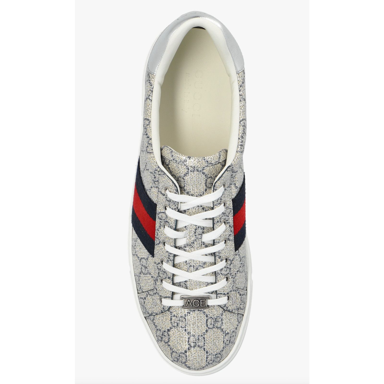 Gucci Gucci Ace GG Logo Supreme Canvas Beige Blue Silver Size US 13 / EU 46 - 8 Thumbnail
