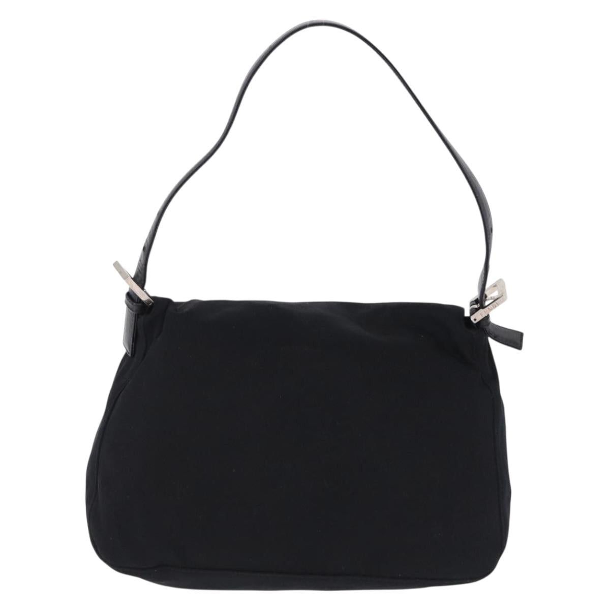 Fendi FENDI Mamma Baguette Shoulder Bag Cotton jersey Black Silver Size ONE SIZE - 2 Thumbnail