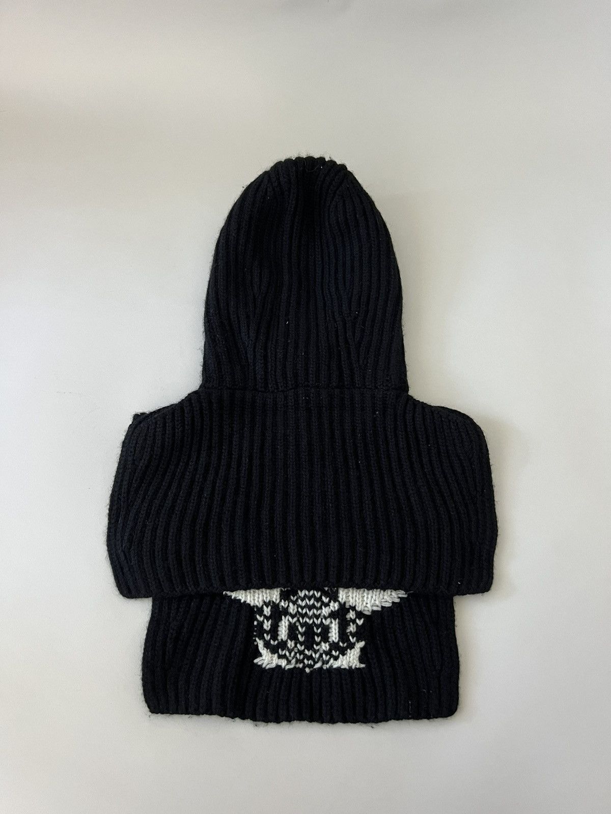 Prada Prada Logo Intarsia Knit Balaclava Size ONE SIZE - 3 Thumbnail