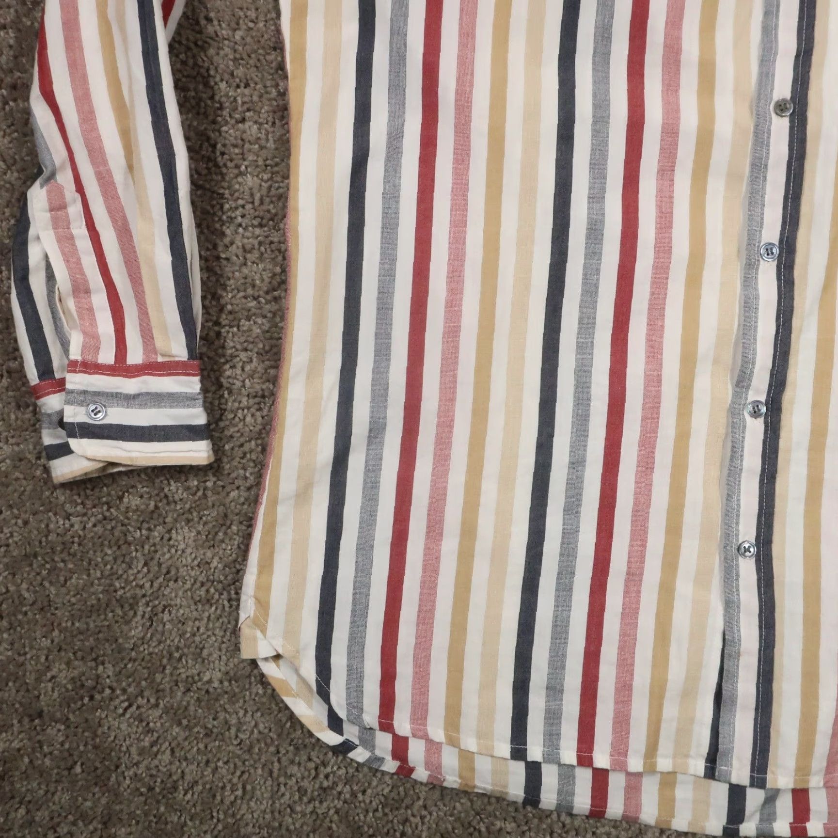 Soeur Soeur Button Shirt Men 42 Long Sleeve Striped Light Cotton Paris Vertue M Multicolor Casual Shirt Mens Size US M / EU 48-50 / 2 - 6 Thumbnail