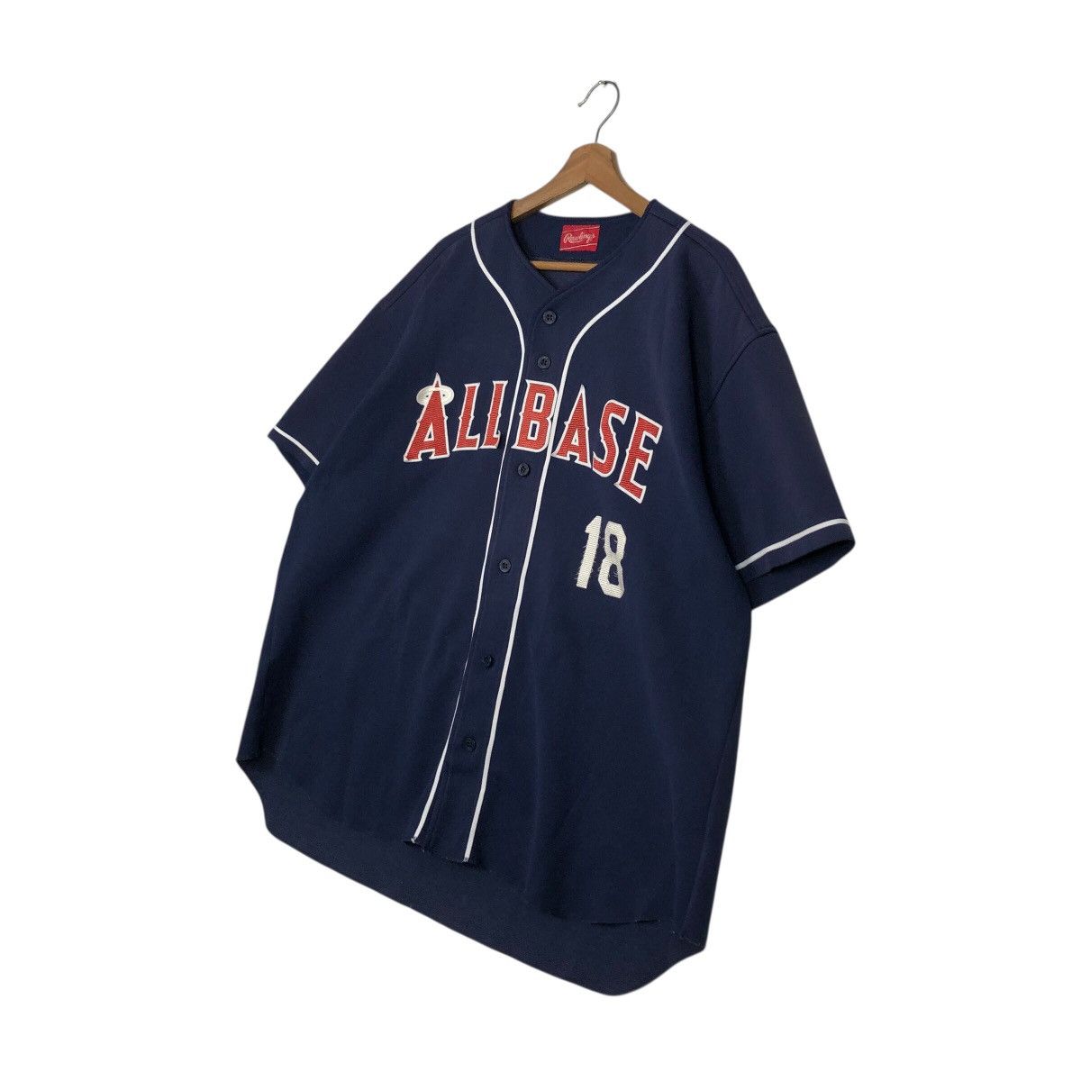 Japanese Brand 📌Vintage Baseball Shirt Button Rawling Big Logo Spell Out Size US M / EU 48-50 / 2 - 3 Thumbnail