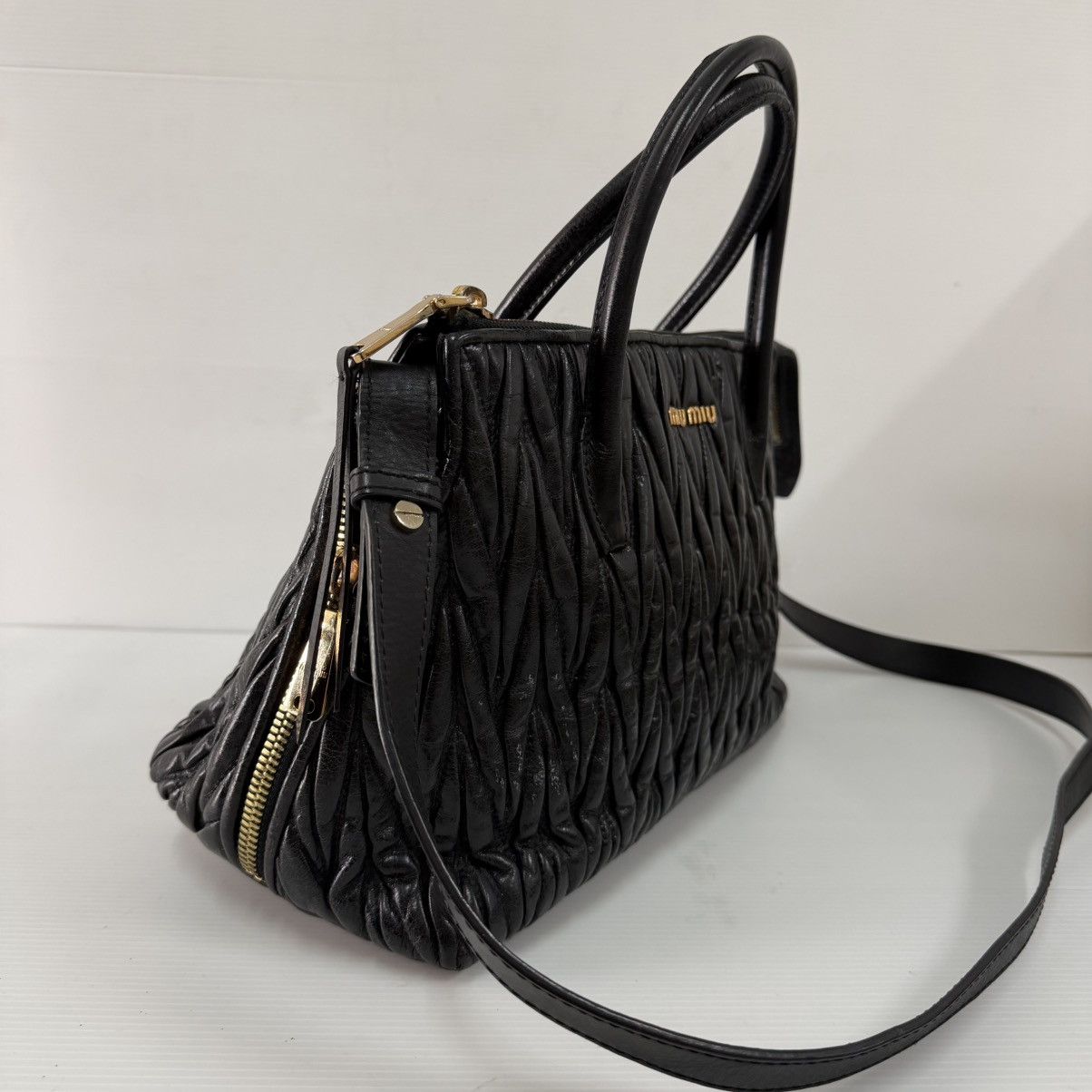 Miu Miu Miu Miu Matelasse Black Leather Two Way Bag Size ONE SIZE - 5 Thumbnail