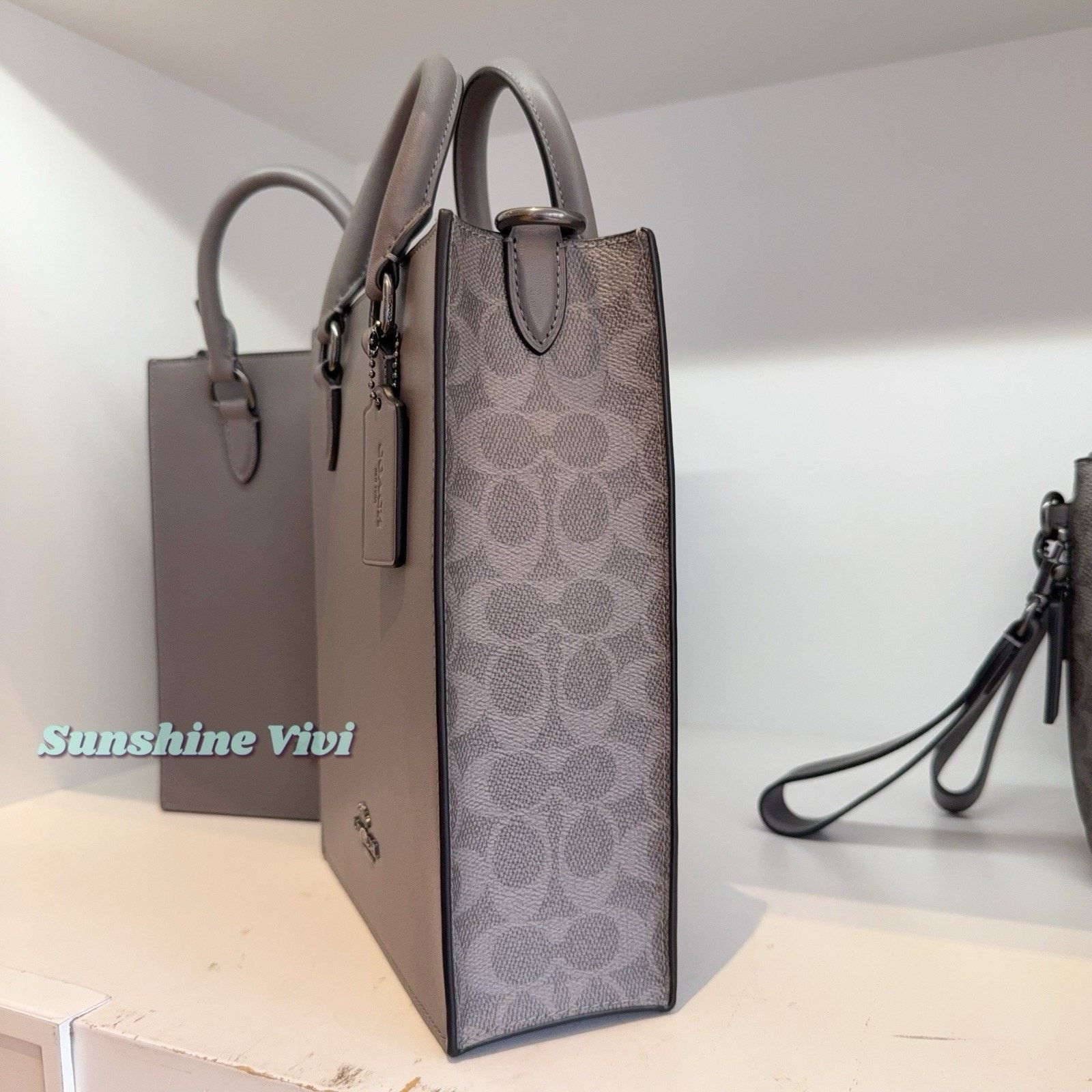 Coach NWT Coach Men's Dylan Tote Bag CCG37 Grey/Charcoal Size ONE SIZE - 4 Thumbnail