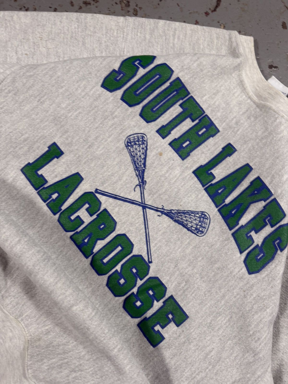 Other Vintage South Lake Lacrosse Faded Crewneck Sweater Size US L / EU 52-54 / 3 - 3 Thumbnail