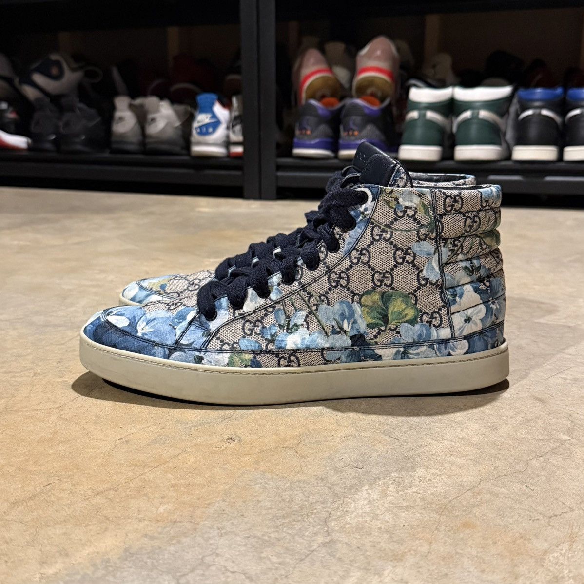 Gucci Gucci GG Supreme Bloom Print High Top Sneakers US 11.5 Size US 11.5 / EU 44-45 - 1 Thumbnail