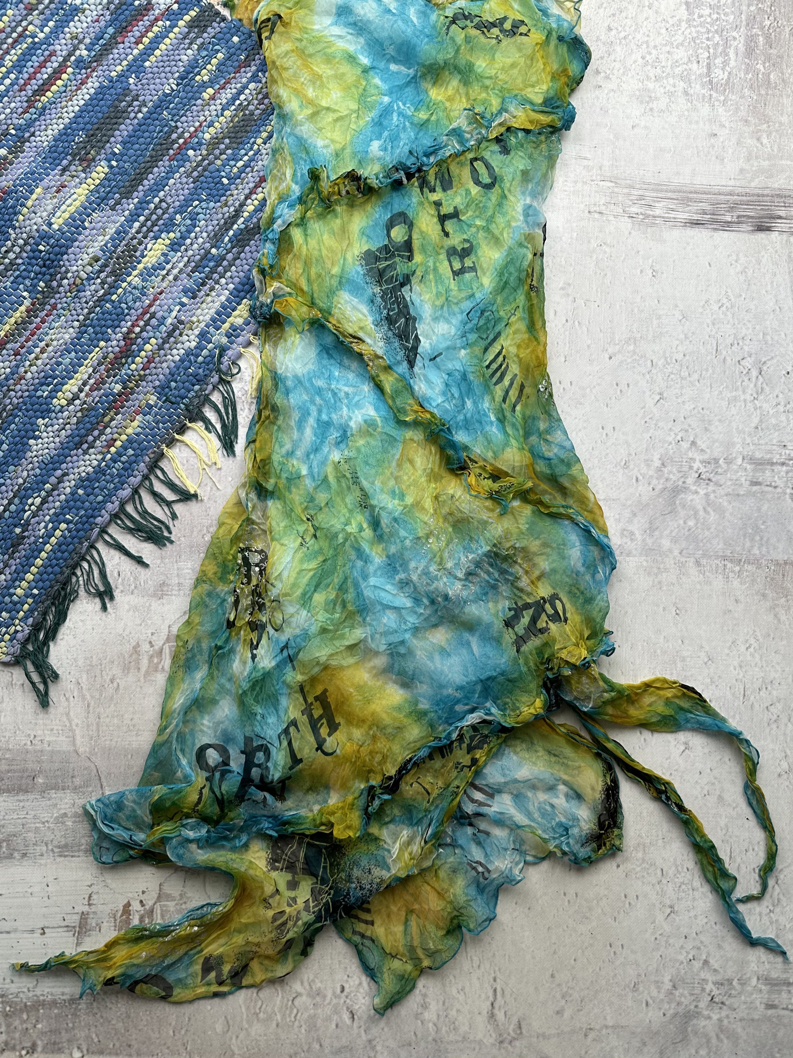 Japanese Brand Vintage Asymmetry Maxi Dress A252(327) Size M / US 6-8 / IT 42-44 - 3 Thumbnail