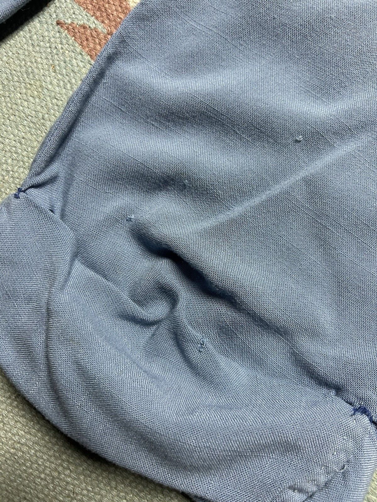 Vintage Vtg 40s rayon slacks pleated pants drop loop Hollywood 36x27 Size US 36 / EU 52 - 2 Thumbnail