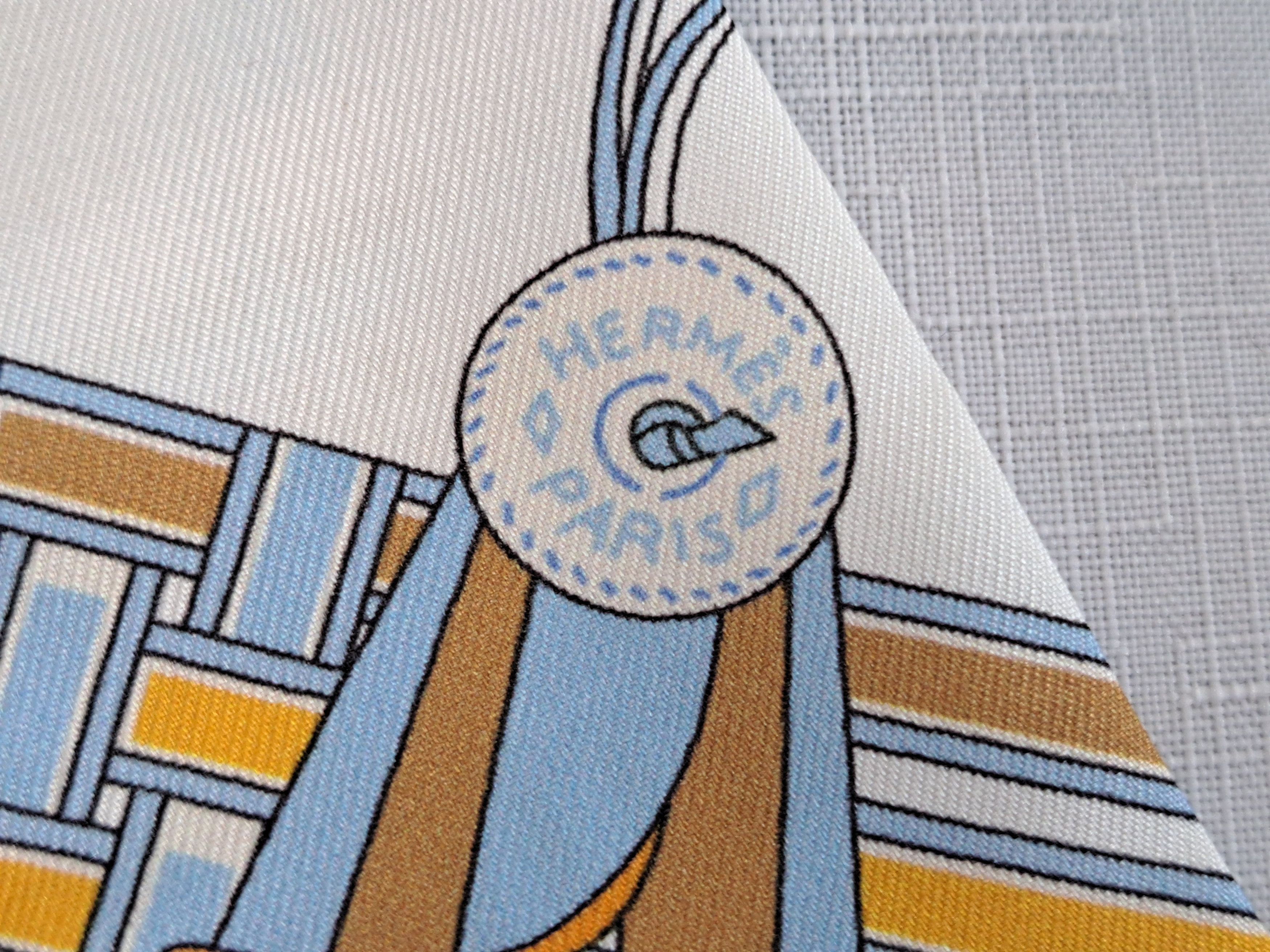 Hermes HERMES Paris silk twilly scarf. Size ONE SIZE - 14 Thumbnail
