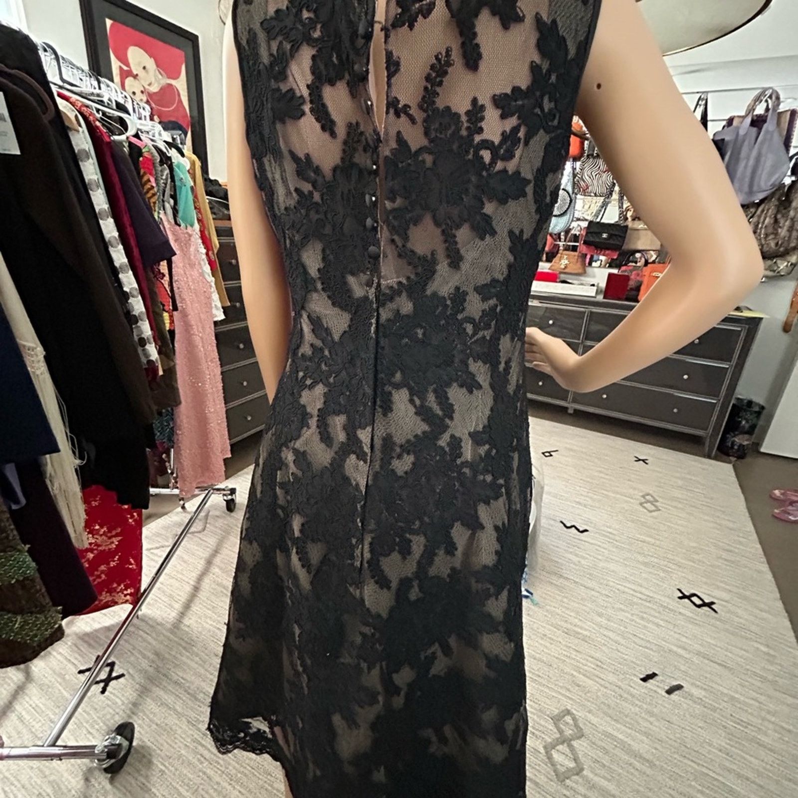 TAFT Rose Taft couture black lace women’s party dress size 10 Size L / US 10 / IT 46 - 5 Thumbnail
