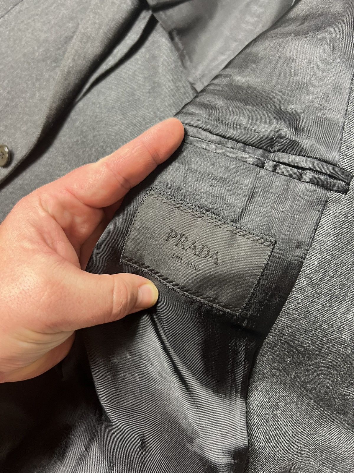 Prada Prada Milano 2 Button Wool Blazer Jacket Size 50R Size 40R - 17 Thumbnail
