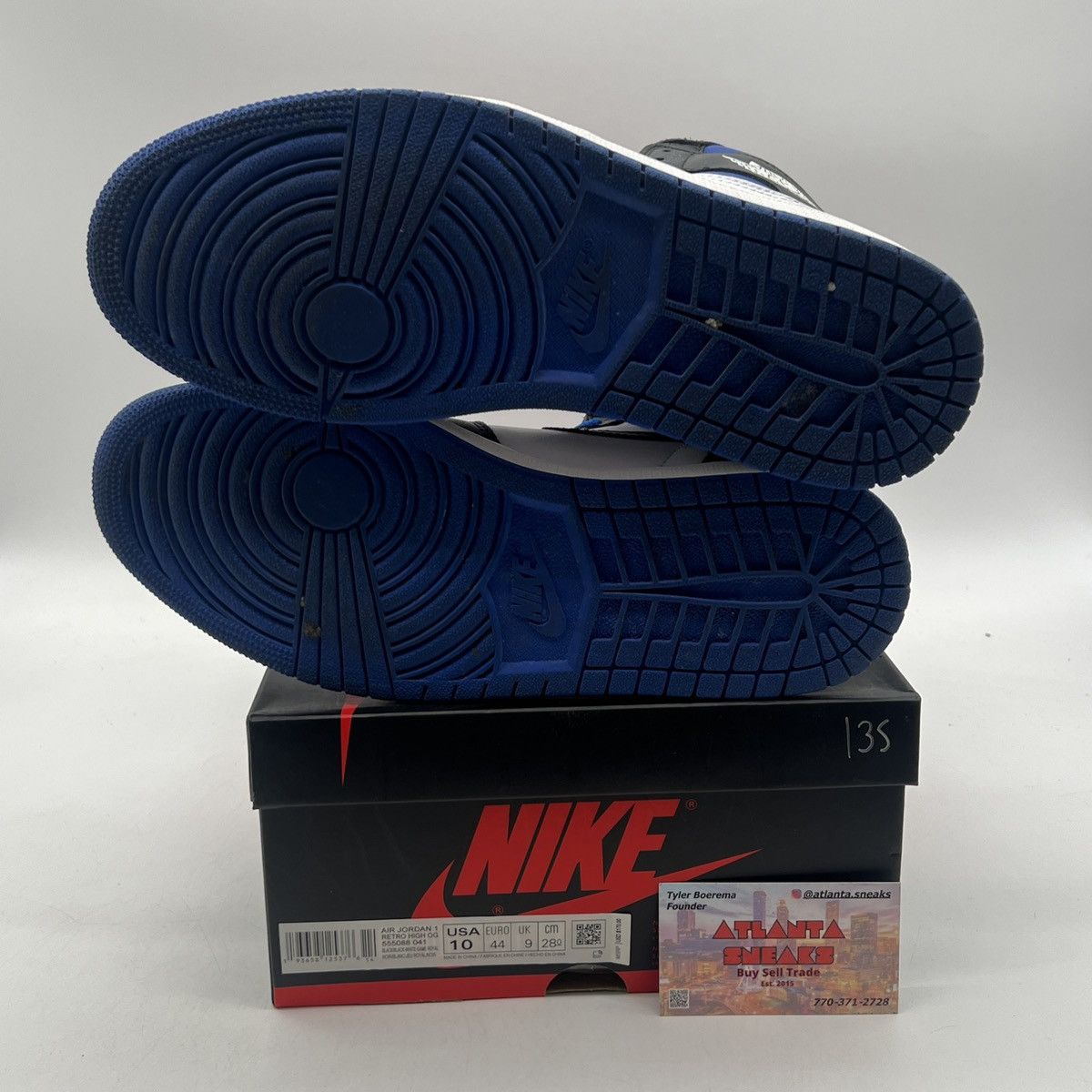 Nike Air Jordan 1 high Royal toe Size US 10 / EU 43 - 8 Thumbnail
