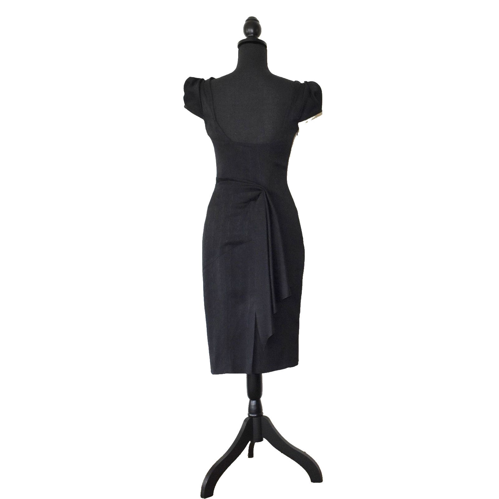 Karen Millen KAREN MILLEN Blk Cut Out Neckline Bodycon Wiggle Dress Sz 6 Size M / US 6-8 / IT 42-44 - 4 Thumbnail