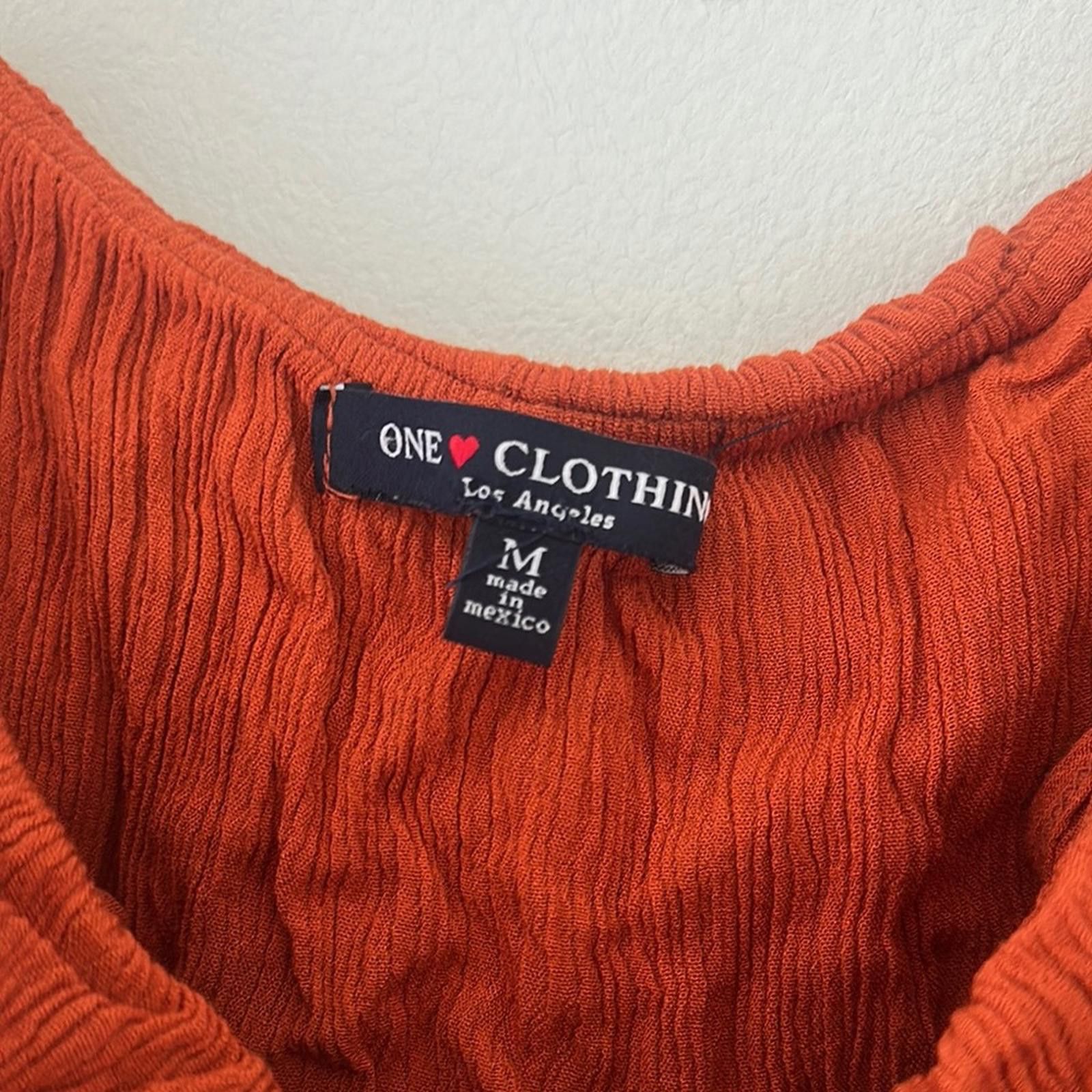 Plus One Clothing One Clothing Orange Blouse Elegant and Stylish Size M / US 6-8 / IT 42-44 - 2 Thumbnail