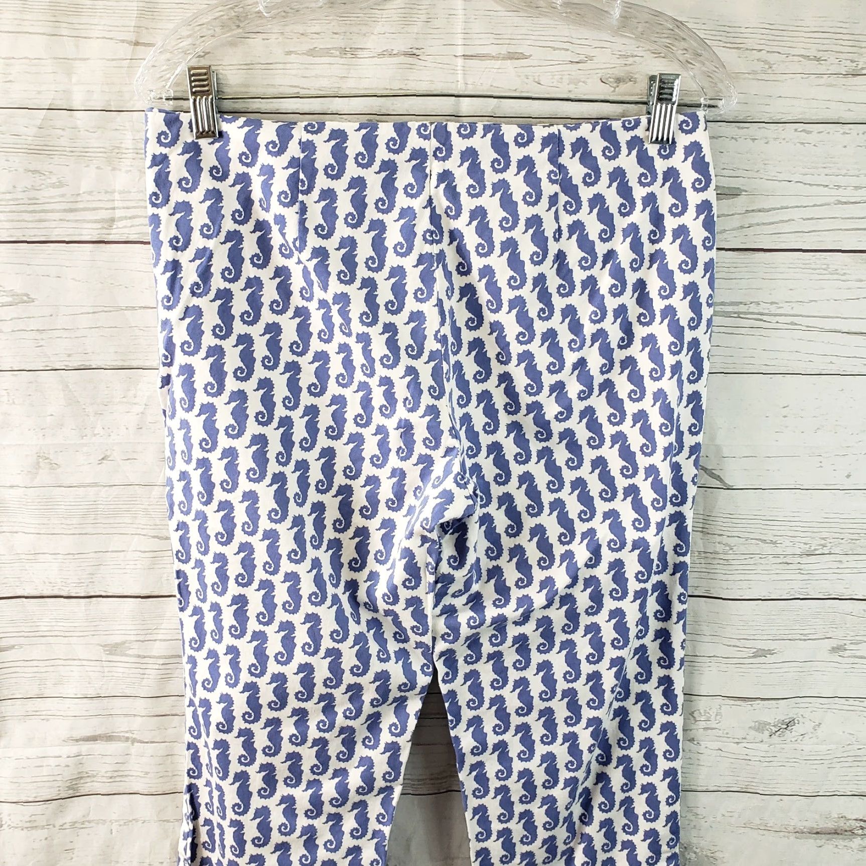 Brooks Brothers Brooks Brothers Womens Natalie Fit Pants Sz 4 Cotton Blend Blue Seahorses Vintage No N/A Size 27" / US 4 / IT 40 - 4 Thumbnail