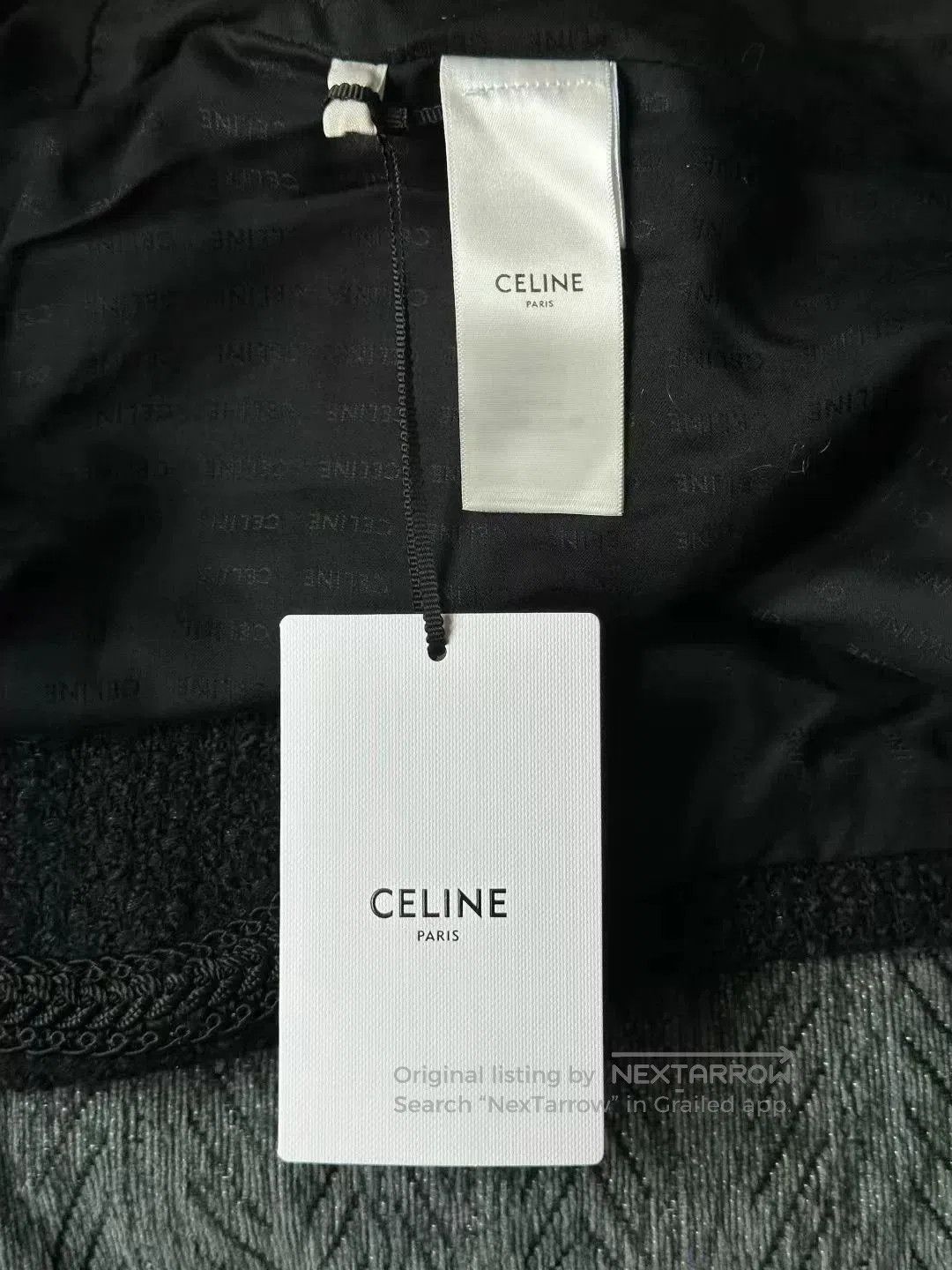 Celine celine black three-button textured jacket. Size S / US 4 / IT 40 - 5 Thumbnail