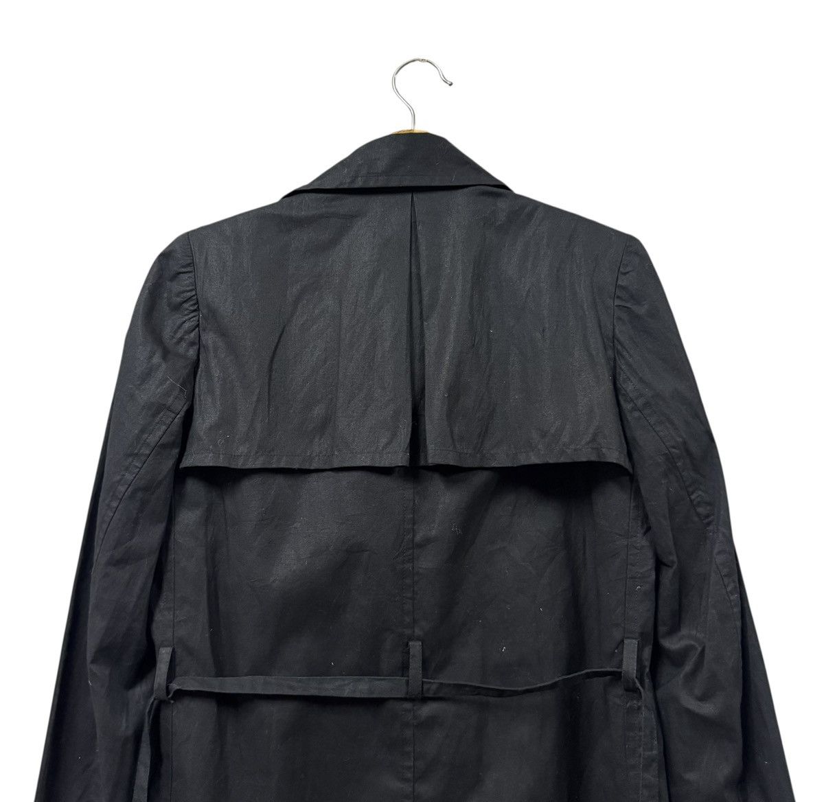 Yohji Yamamoto Vtg🔥Y’s Red Label Black Trench Coat Bondage Double Breasted Size US M / EU 48-50 / 2 - 14 Thumbnail