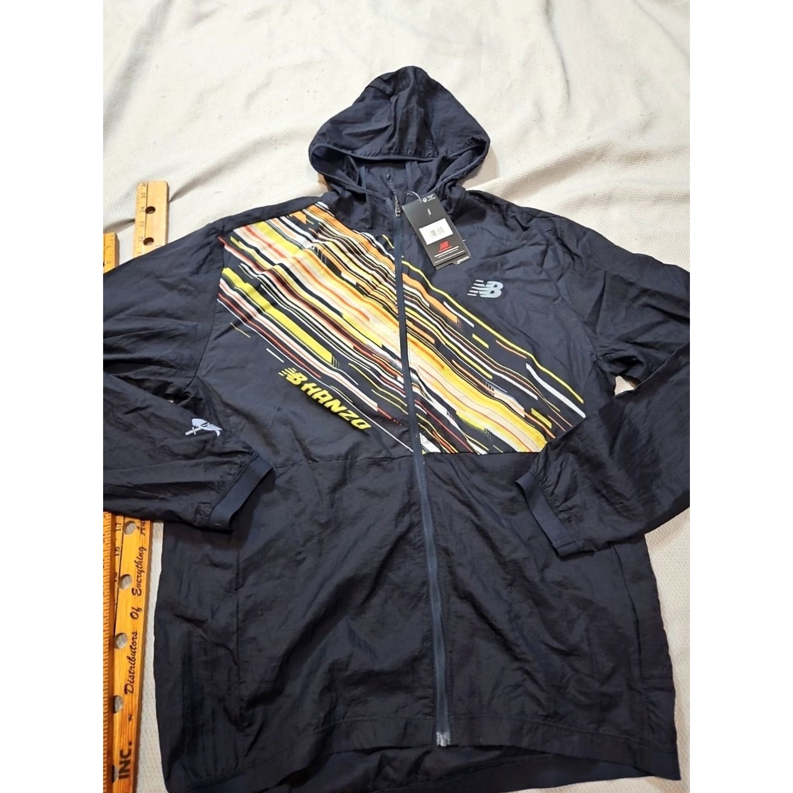New Balance New Balance Jacket Mens M Black Hanzo Lightweight Hoodie Soccer Football Shirt Size US M / EU 48-50 / 2 - 4 Thumbnail