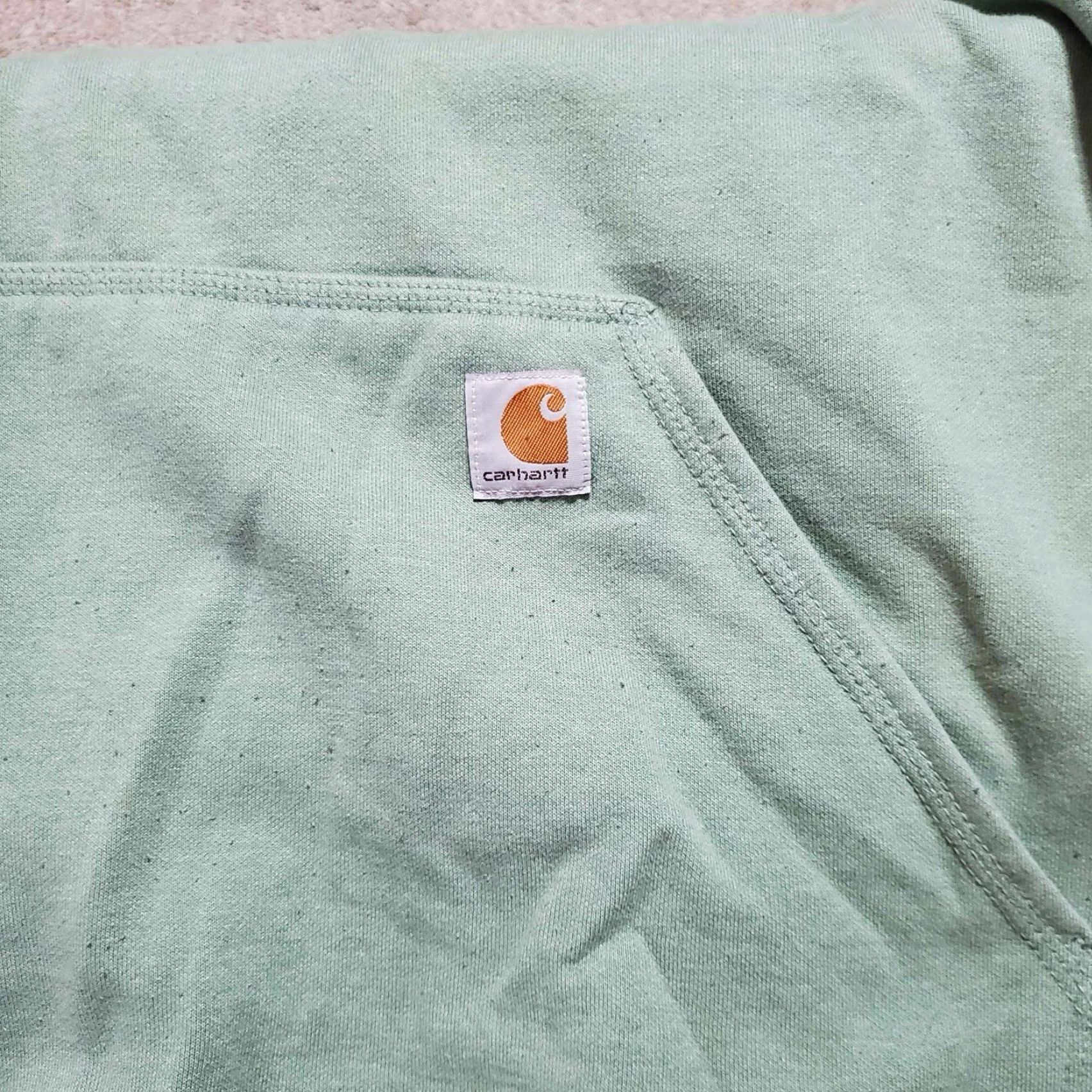 Carhartt Carhartt Hoodie K288-GAO Mens Loose Fit XL TG Hooded Sweatshirt Logo Jade Green Big & Tall XLT Mens Size US XL / EU 56 / 4 - 5 Thumbnail