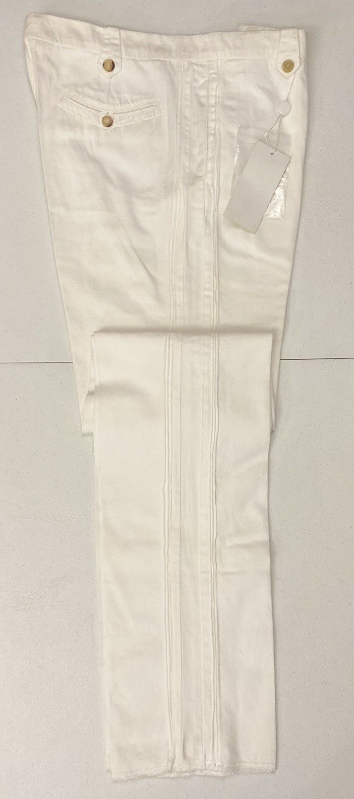 Maison Margiela Maison Margiela 🇮🇹 White Triple Pleated Seam Trouser 52 NEW Size US 36 / EU 52 - 22 Thumbnail
