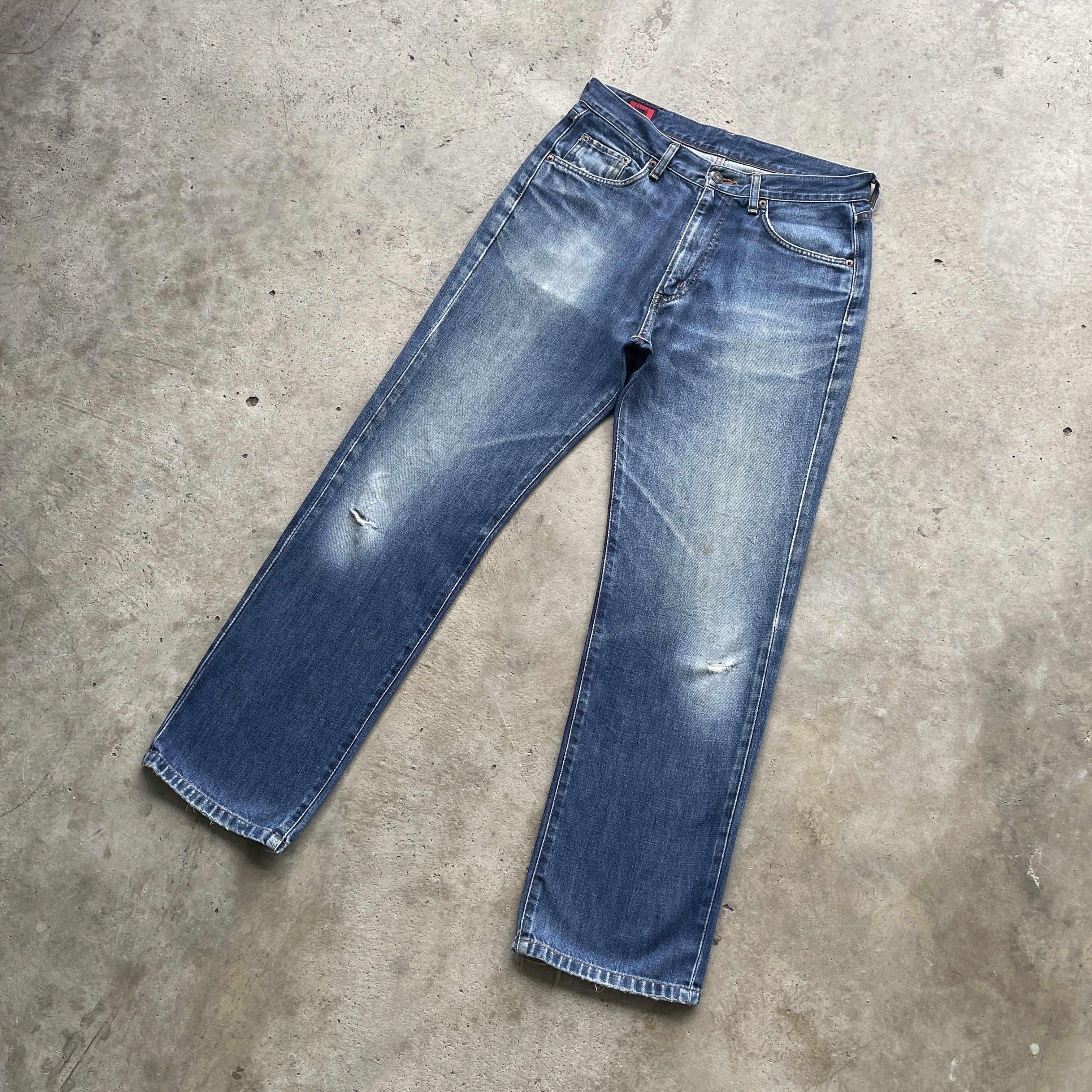 Edwin × Japanese Brand W31 VINTAGE EDWIN 503 JEANS FADED DENIM DISTRESSED PANTS Size US 31 - 1 Thumbnail