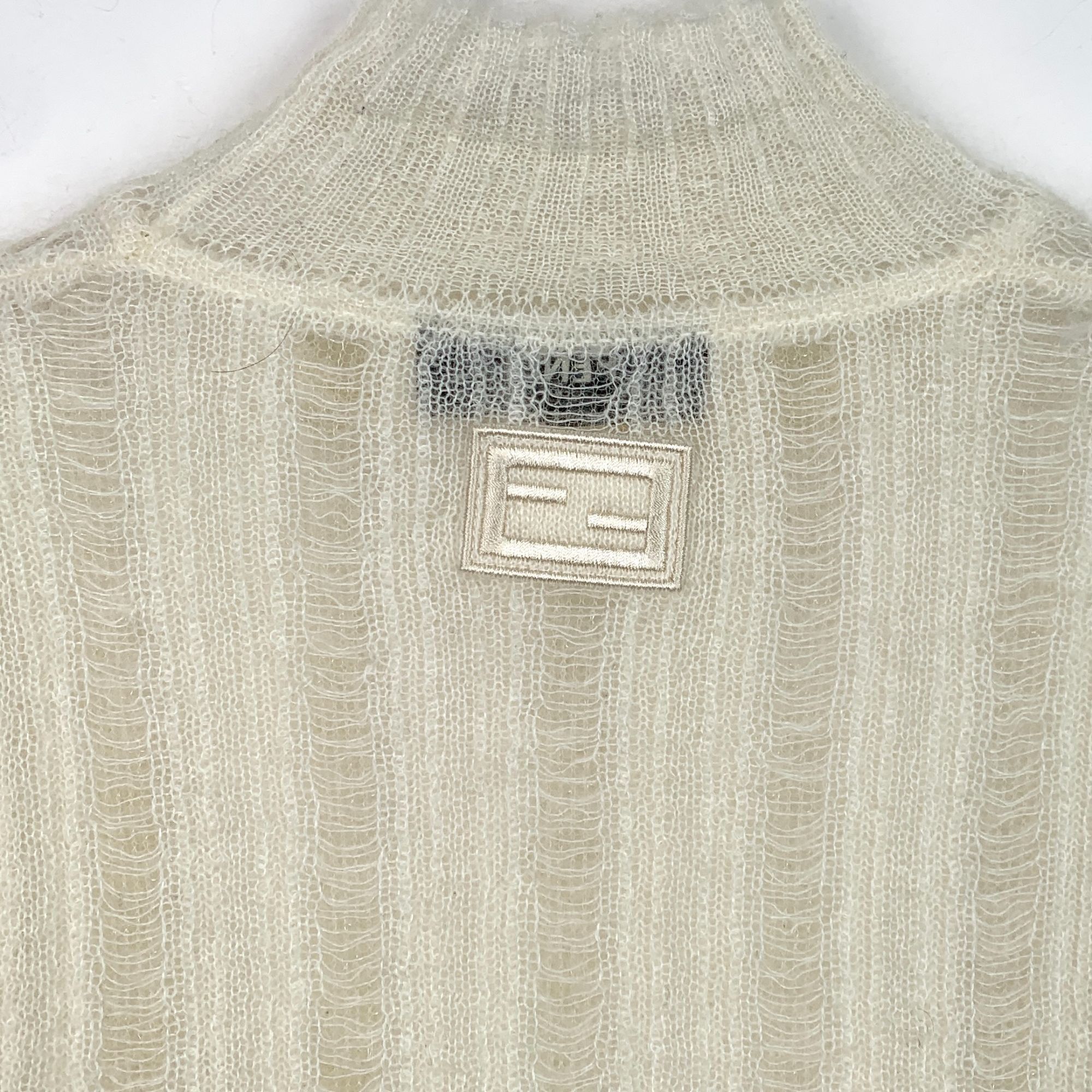 Fendi Fendi Sheer Knit Long Sleeve Cropped Turtleneck Sweater Size M / US 6-8 / IT 42-44 - 5 Thumbnail