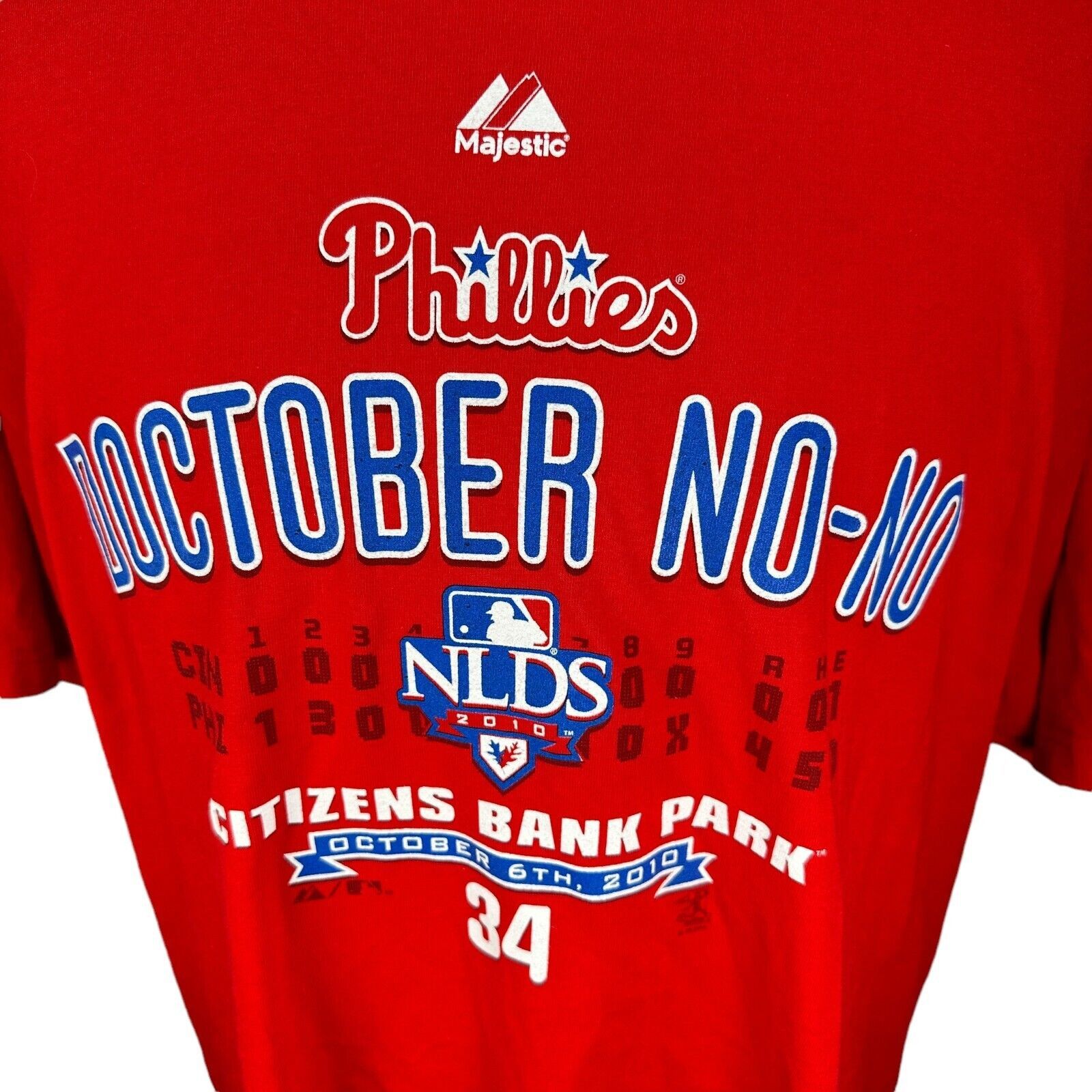AAA Philadelphia Phillies T-Shirt Mens XL Red Doctober Halladay Size US XL / EU 56 / 4 - 2 Thumbnail