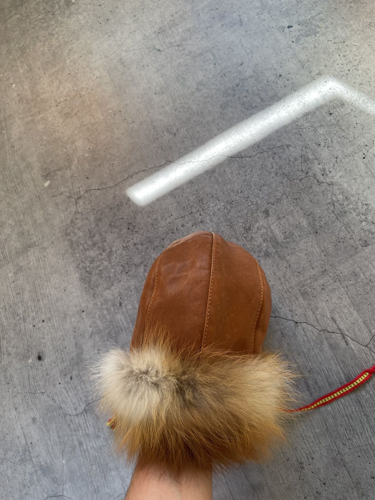 Vintage Vintage 90s ushanka trapper / checker hat real fur / leather Size ONE SIZE - 5 Thumbnail