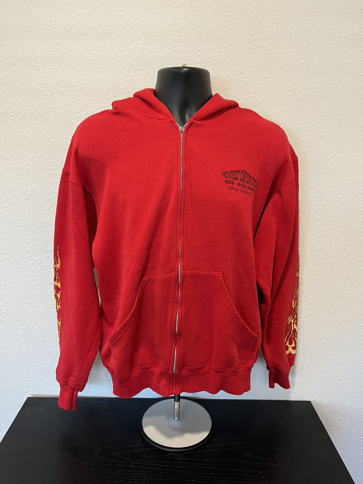 Vintage Vintage 90s pro street custom cycles biker hoodie Size US L / EU 52-54 / 3 - 1 Thumbnail