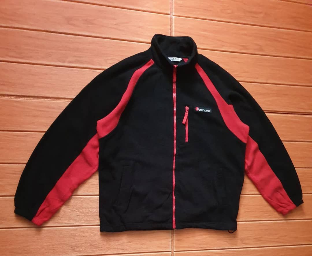 Japanese Brand Oaklsleaf zenoah black red Fleece Sweater Size US XL / EU 56 / 4 - 4 Thumbnail