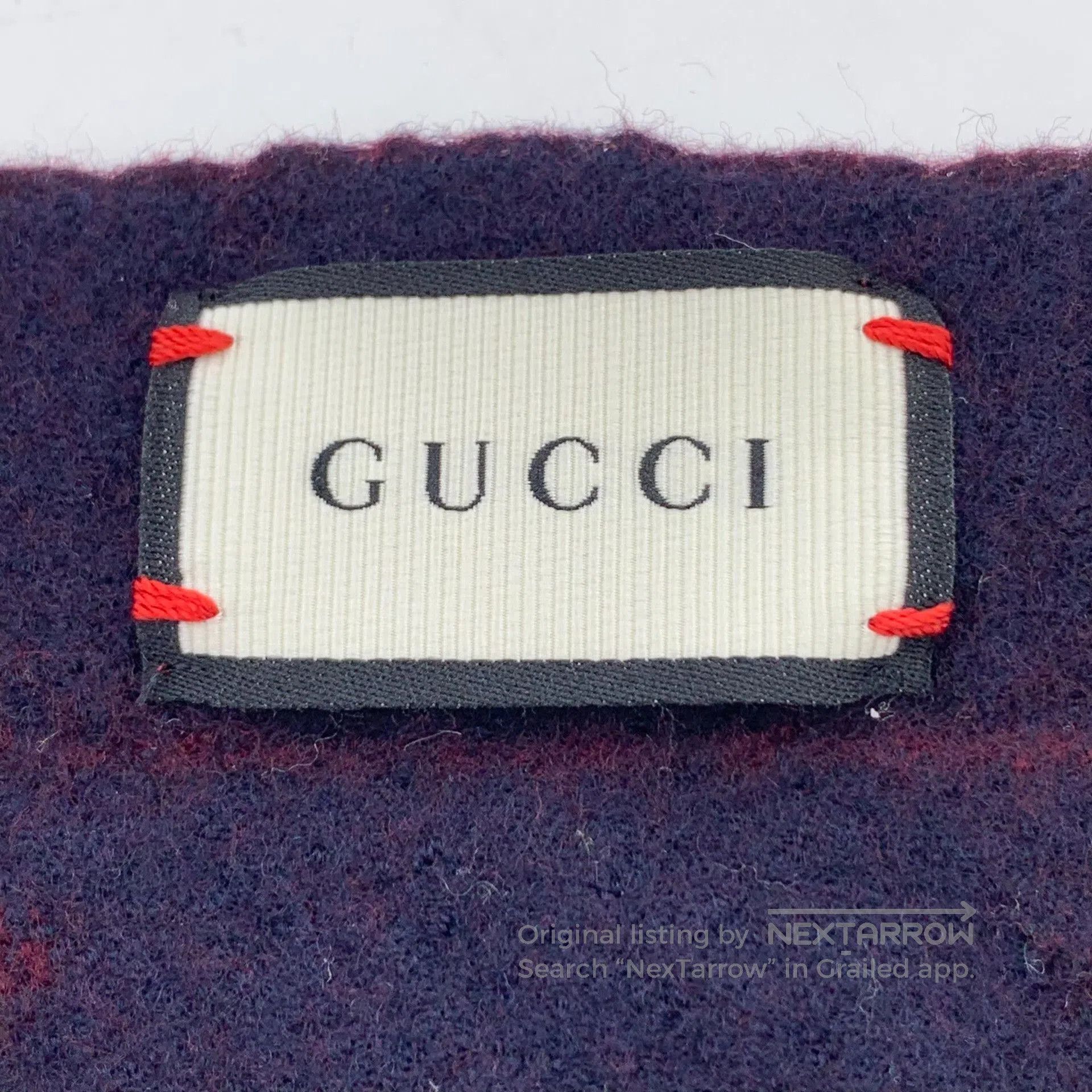 Gucci Gucci Bee Print Wool Scarf. Size ONE SIZE - 7 Thumbnail