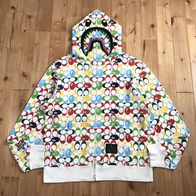 Bape Coach BAPE COACH Shark Full Zip Hoodie a bathing ape Grailed