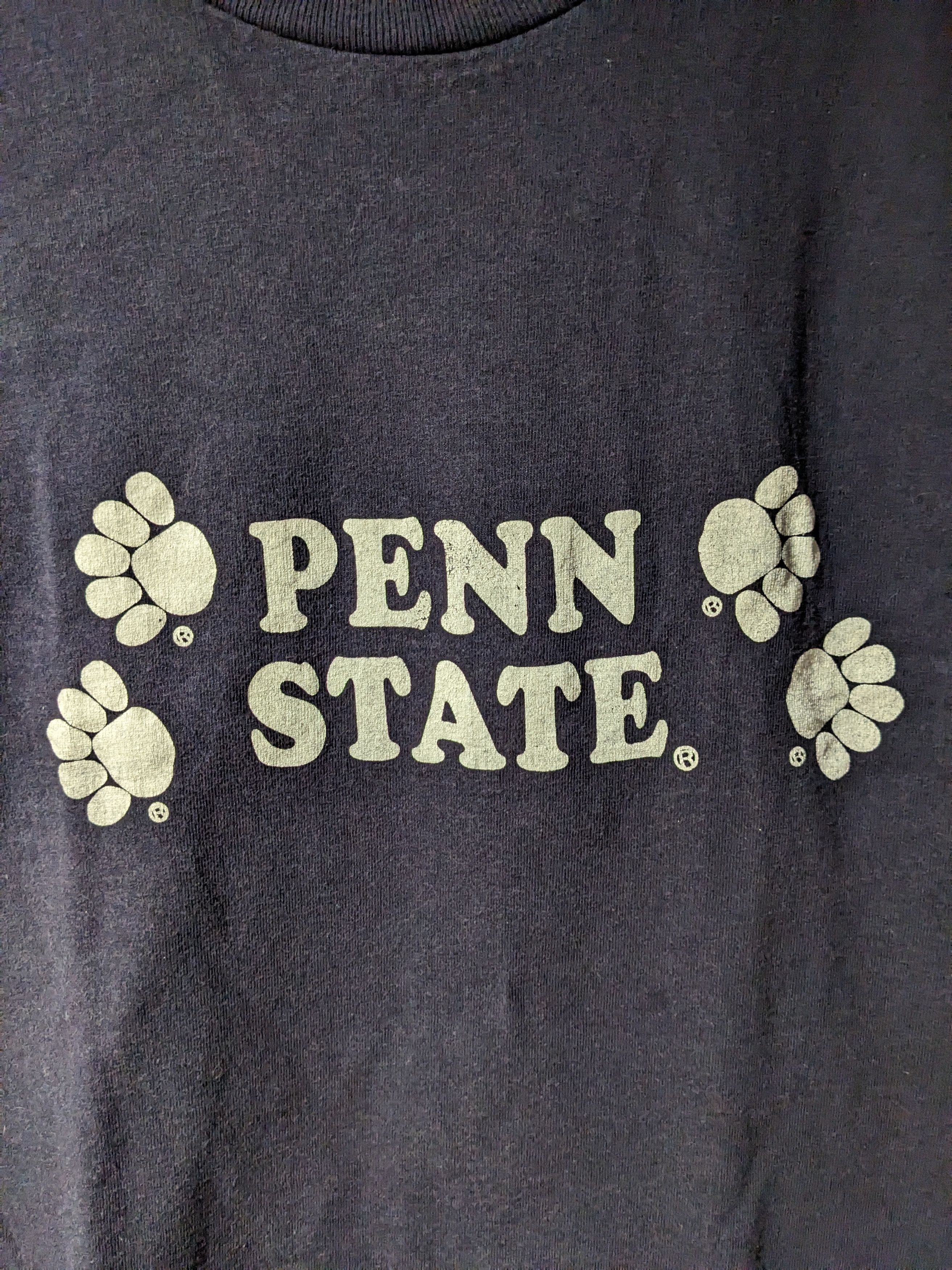 NCAA Vintage 90s Penn State Paws Center Logo Nittany Lion T-Shirt Size US XL / EU 56 / 4 - 2 Thumbnail