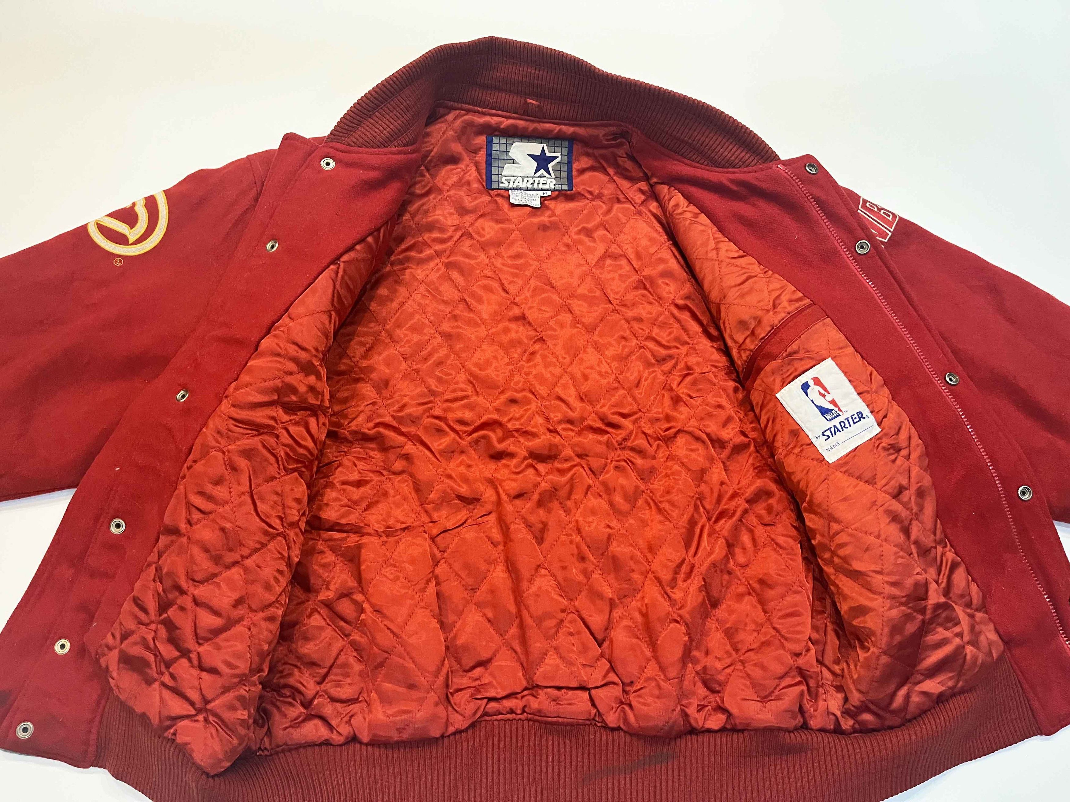 Starter Vintage Starter NBA Atlanta Hawks Varsity Bomber Jacket Size US M / EU 48-50 / 2 - 9 Thumbnail